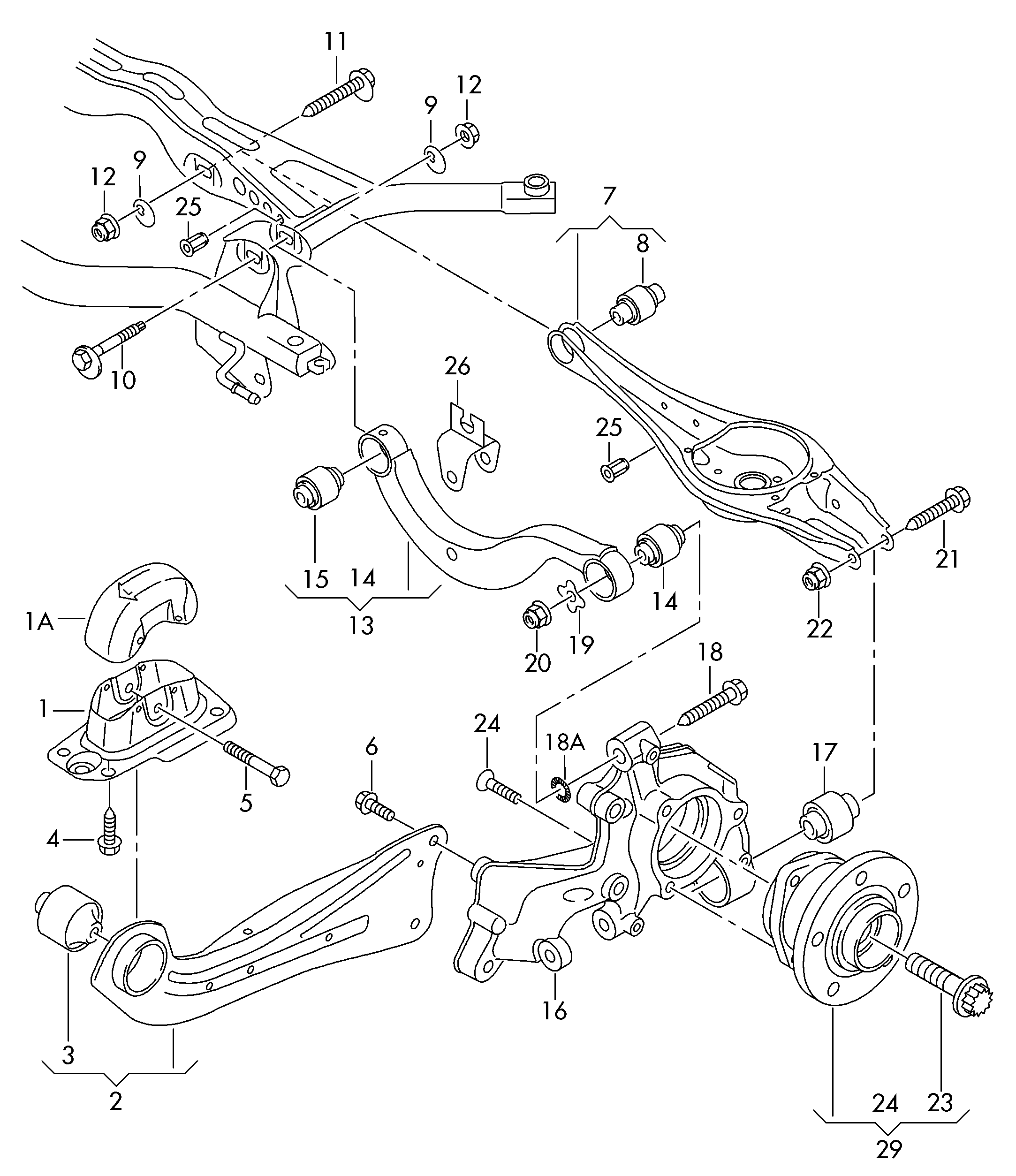 VW 5Q0 505 541 A - Сайлентблок, рычаг подвески колеса unicars.by