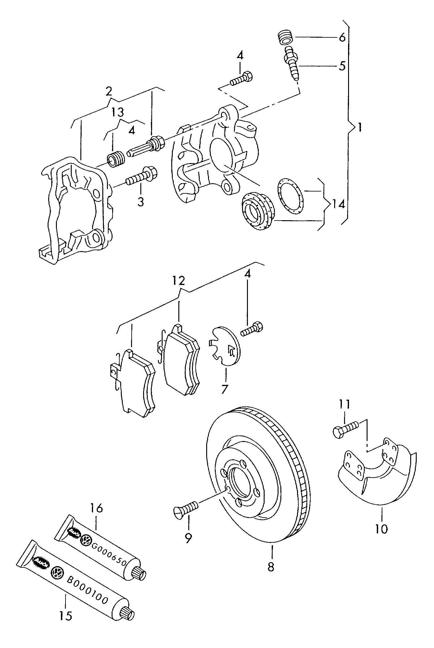 VW 6N0615123C - Тормозной суппорт unicars.by