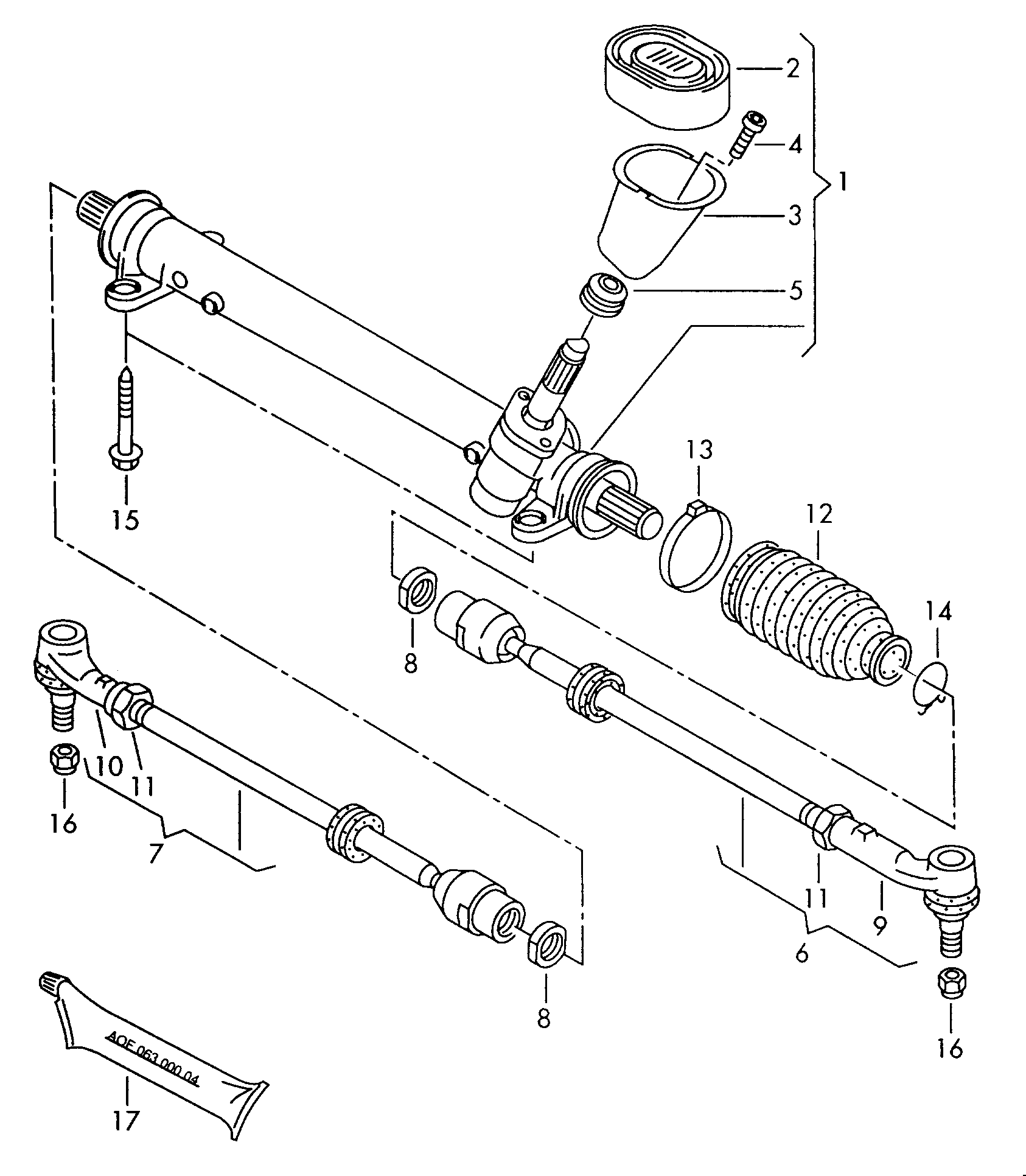 VW 6N0419812 - Наконечник рулевой тяги, шарнир unicars.by