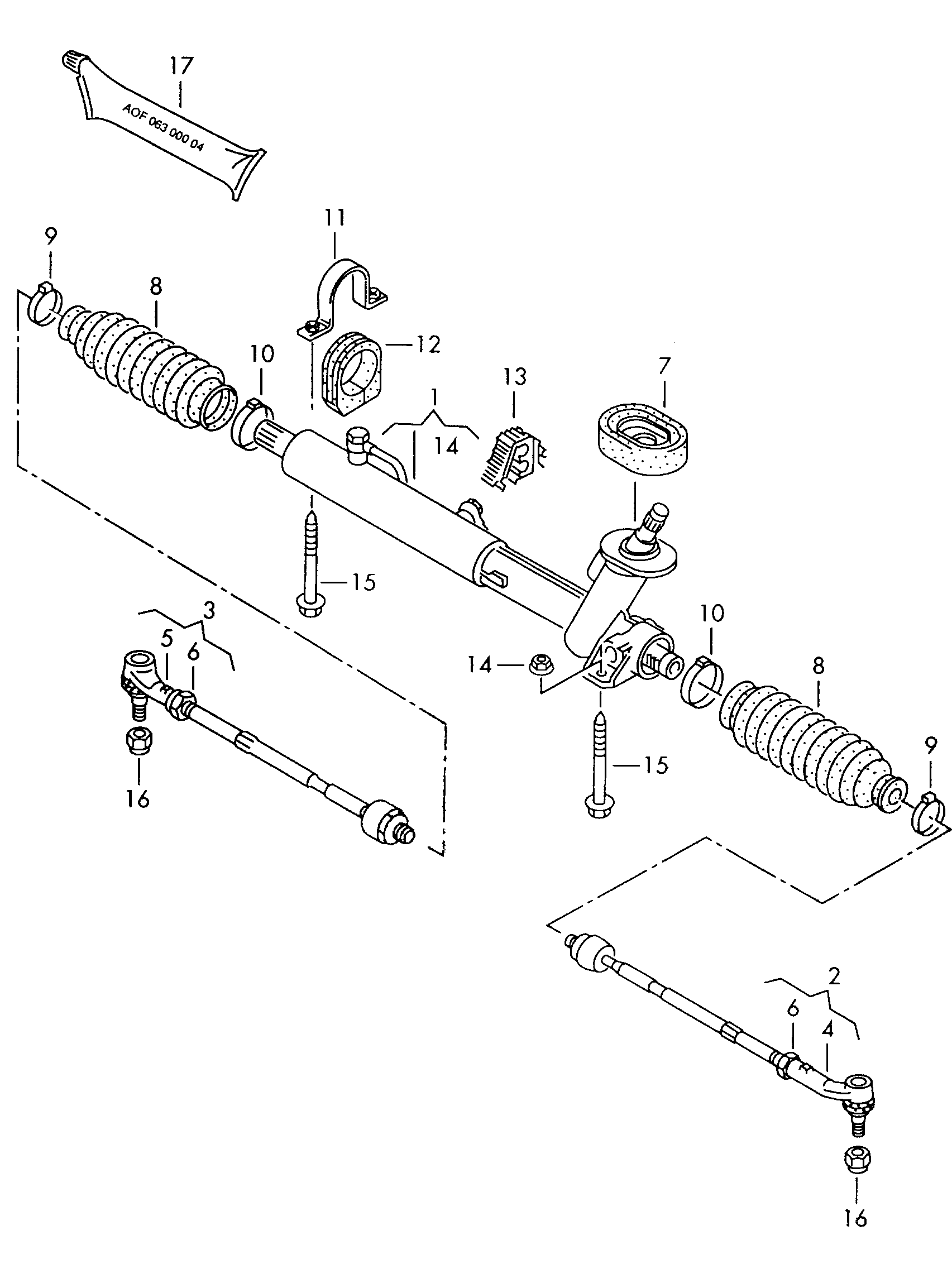 VAG 6X0 422 874 - Рулевой механизм, рейка unicars.by