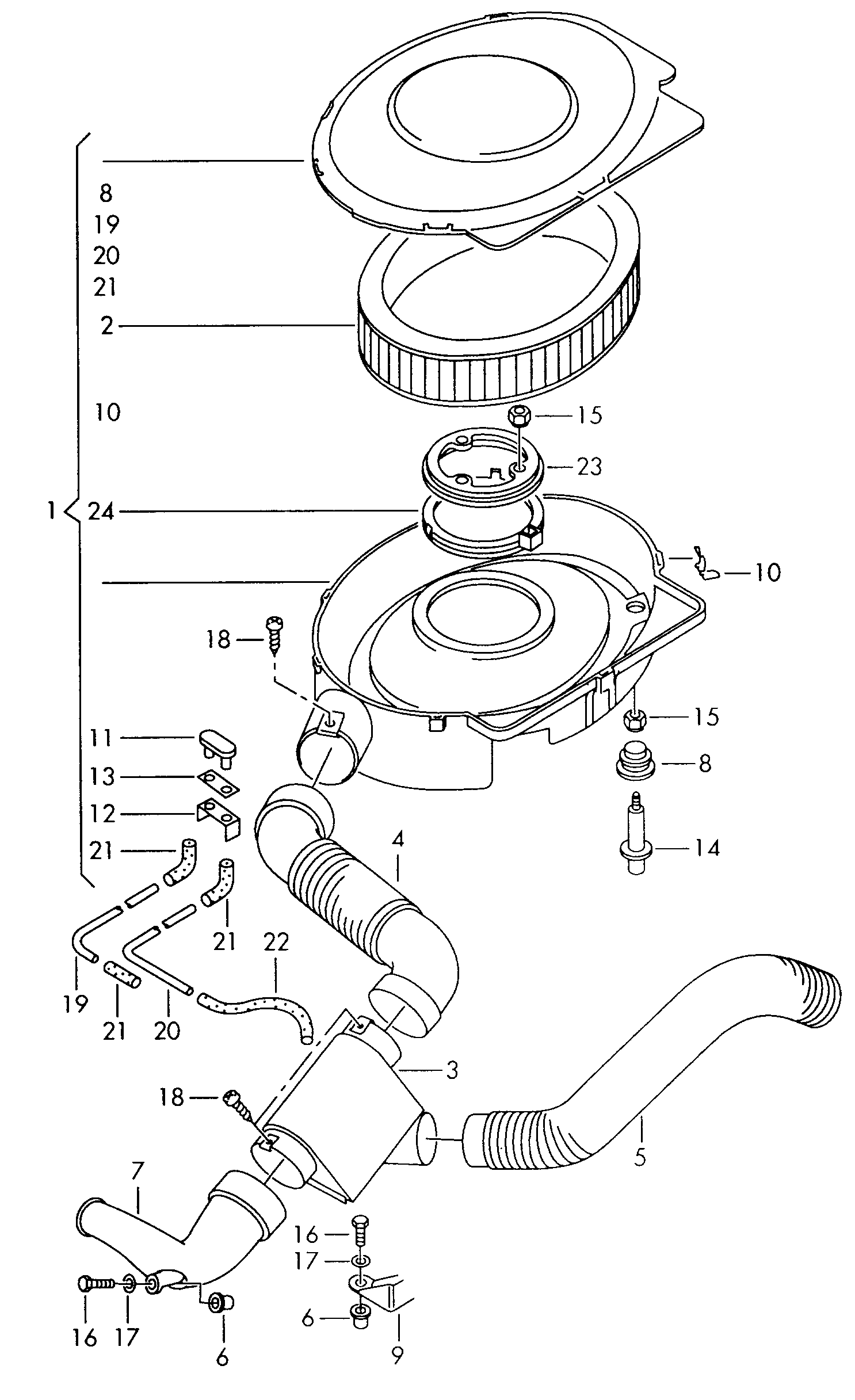 Seat 032 129 620 - Воздушный фильтр, двигатель unicars.by