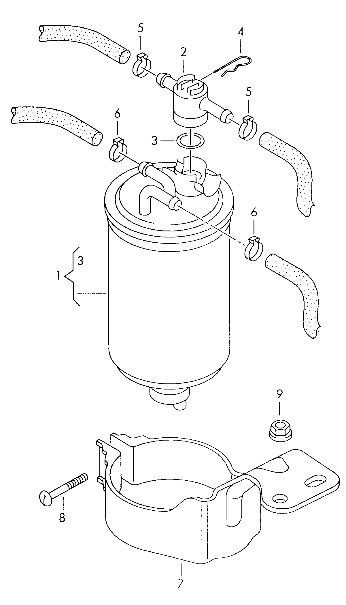 VW 6N0 127 401 C - Топливный фильтр unicars.by