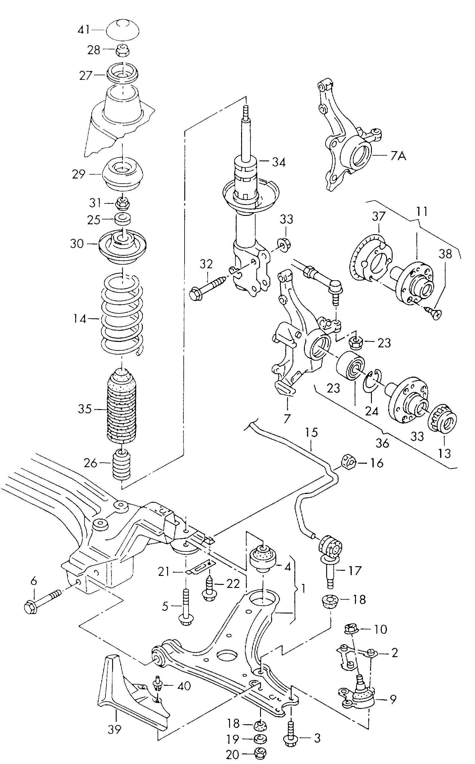 Skoda 6N0 412 331 A - Опора стойки амортизатора, подушка unicars.by