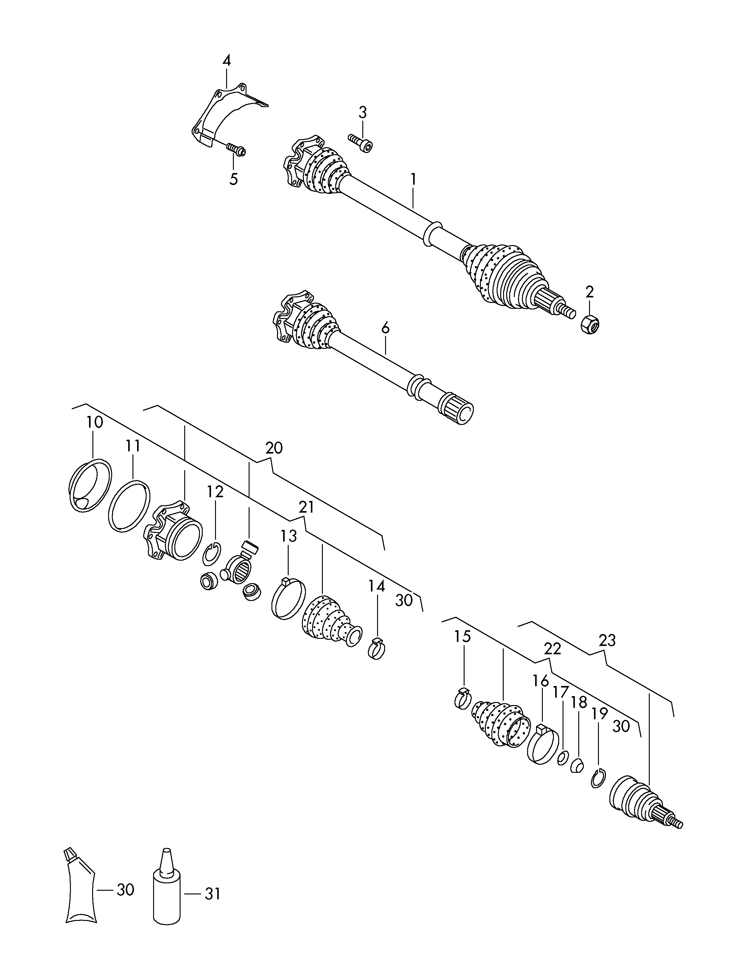 Seat JZW498340CX - Шарнирный комплект, ШРУС, приводной вал unicars.by