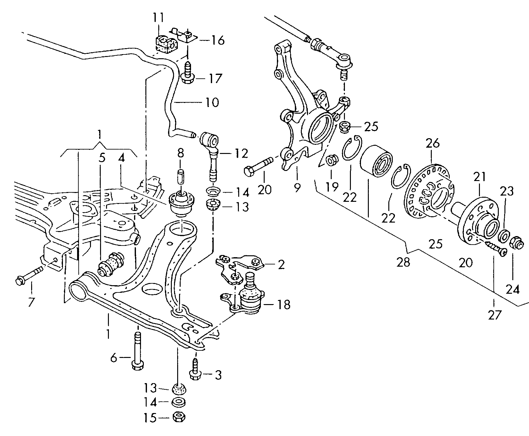 Seat 191 407 151 B - Рычаг подвески колеса unicars.by