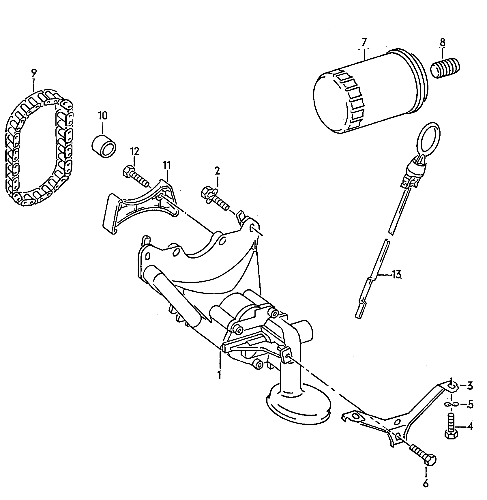 Seat 030 115 125 A - Цепь, привод маслонасоса unicars.by