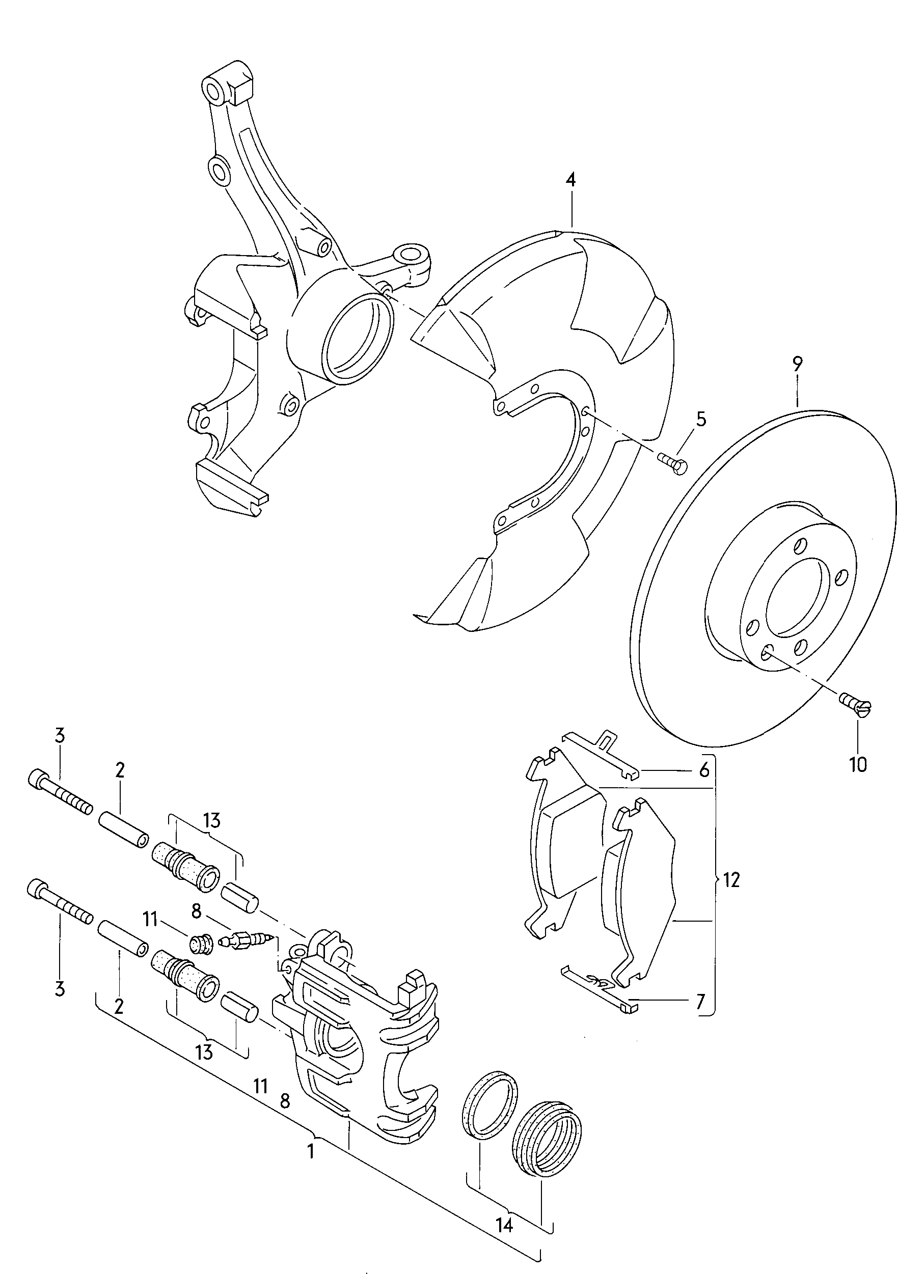 Skoda 191698151E - Тормозные колодки, дисковые, комплект unicars.by