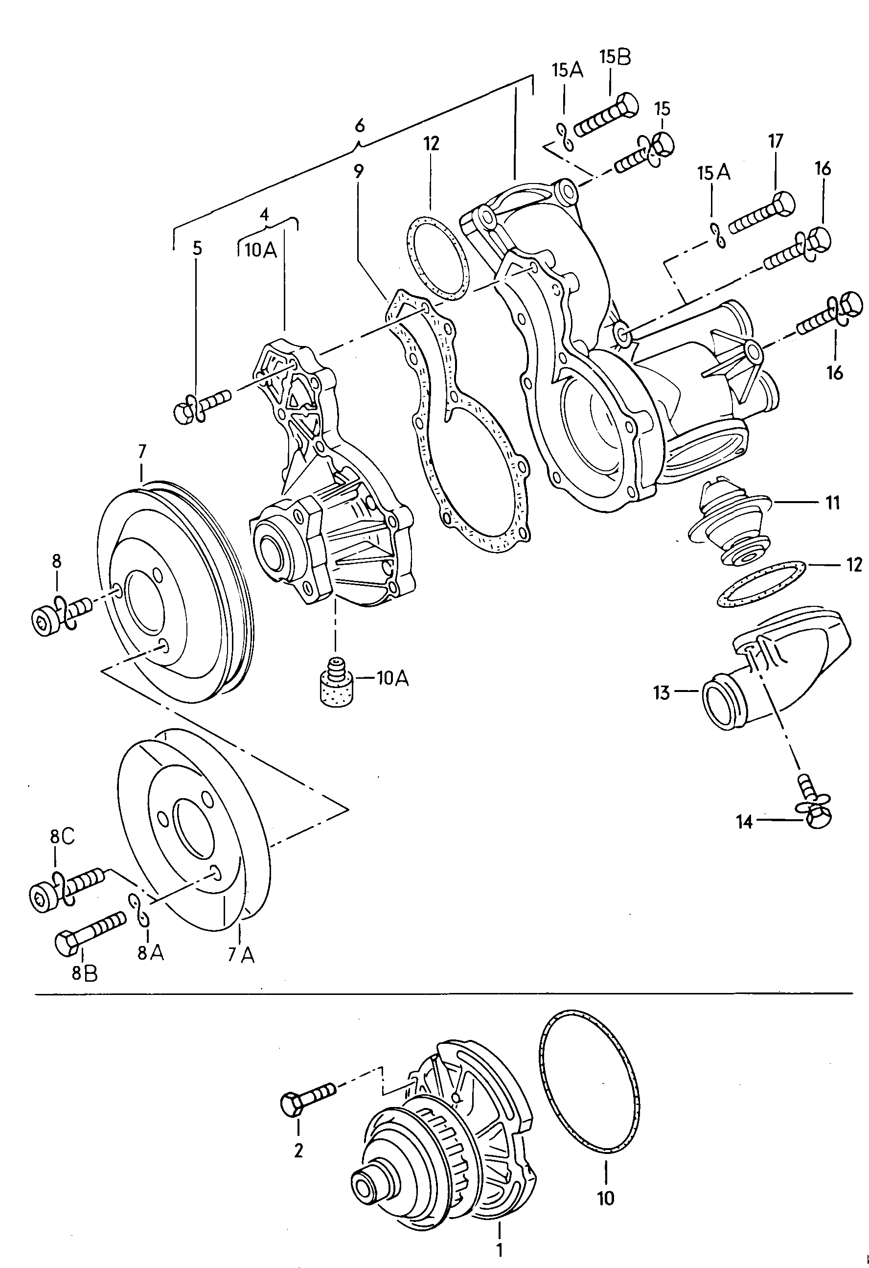 VW 055 121 121 F - Фланец охлаждающей жидкости unicars.by