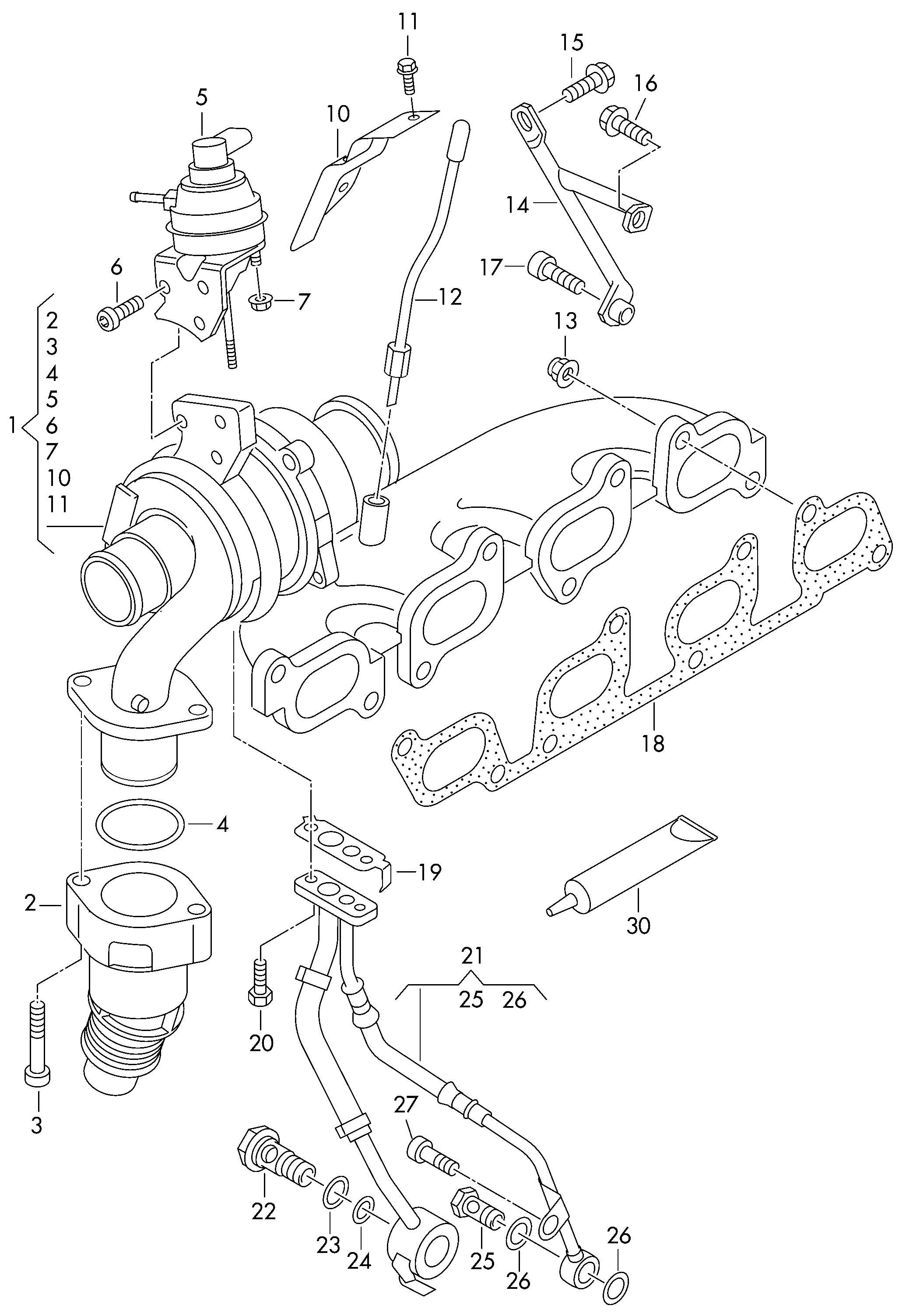 VW 03L253014A - Турбина, компрессор unicars.by