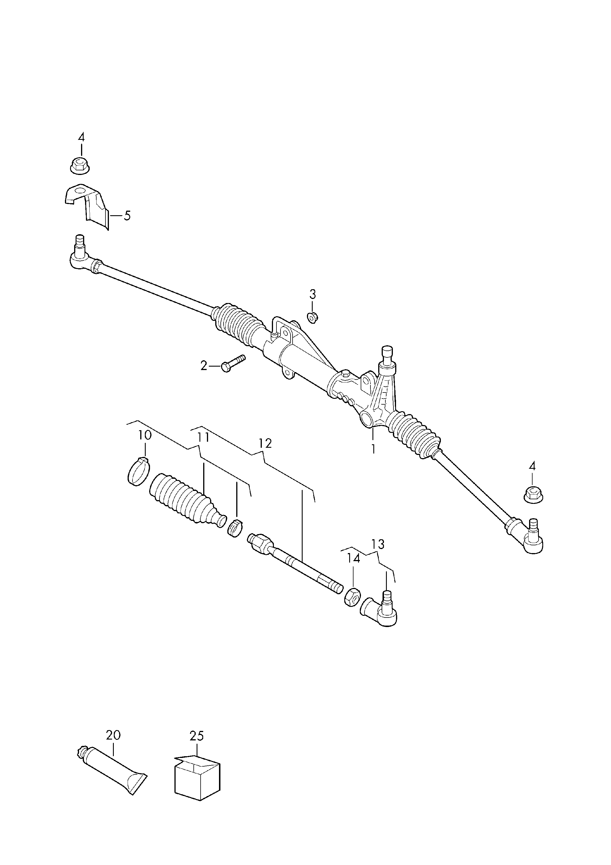 VW 2E0 713 491 - Рулевая тяга unicars.by