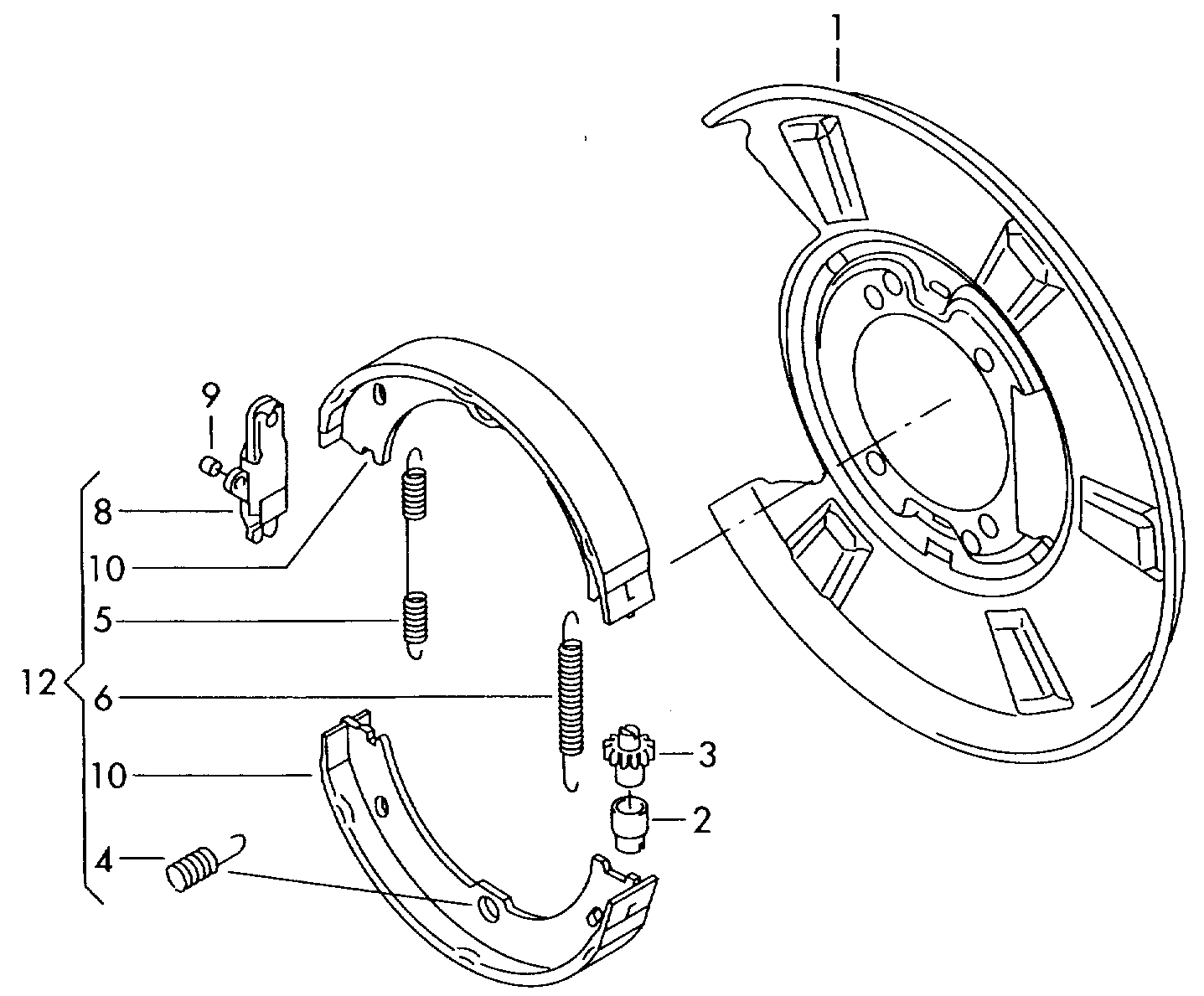 Skoda 2E0698525 - Комплект тормозов, ручник, парковка unicars.by