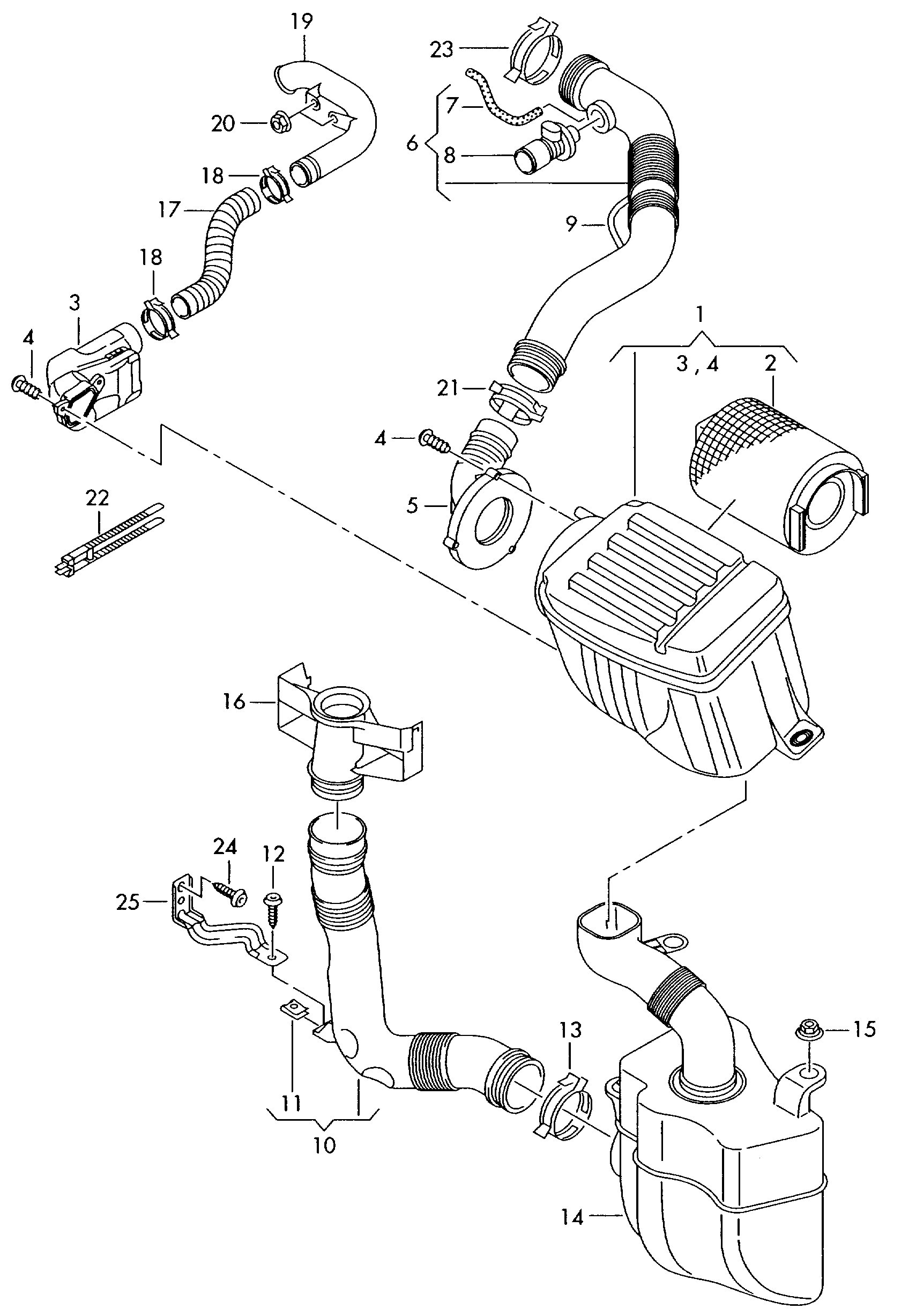 VAG 1K0 129 607 AQ - Система спортивного воздушного фильтра unicars.by