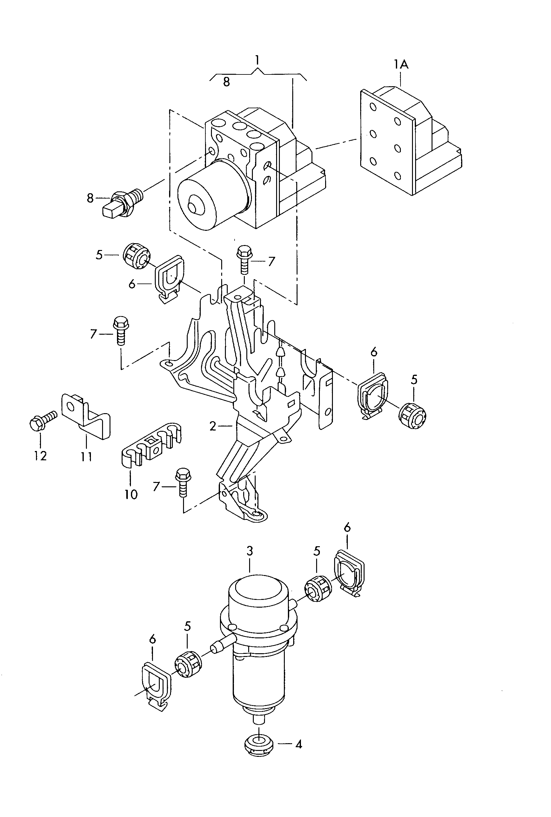 VAG 4B0 614 517 J - Гидроагрегат, тормозная система unicars.by