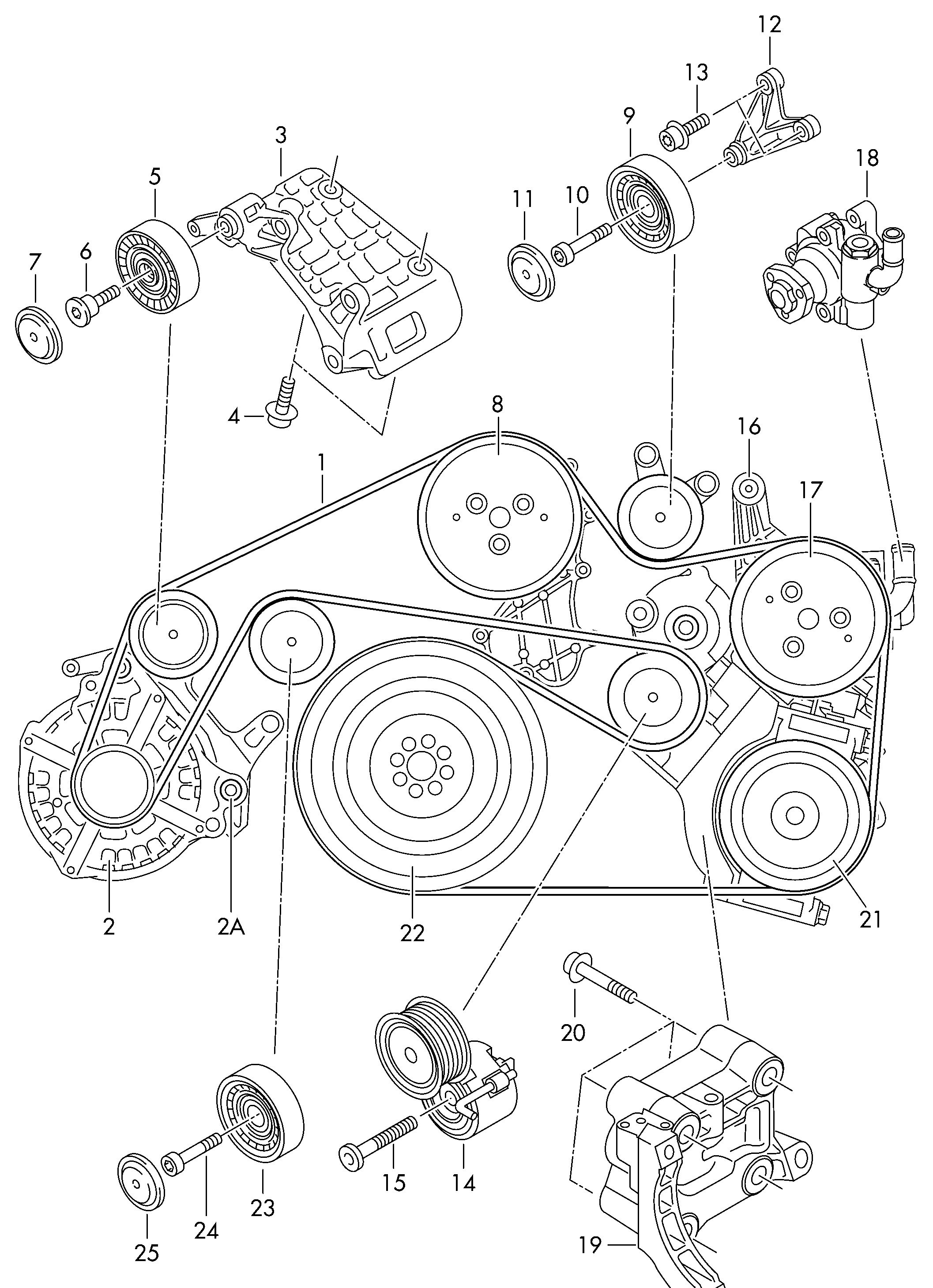 Skoda 059 903 341 H - Ролик, поликлиновый ремень unicars.by