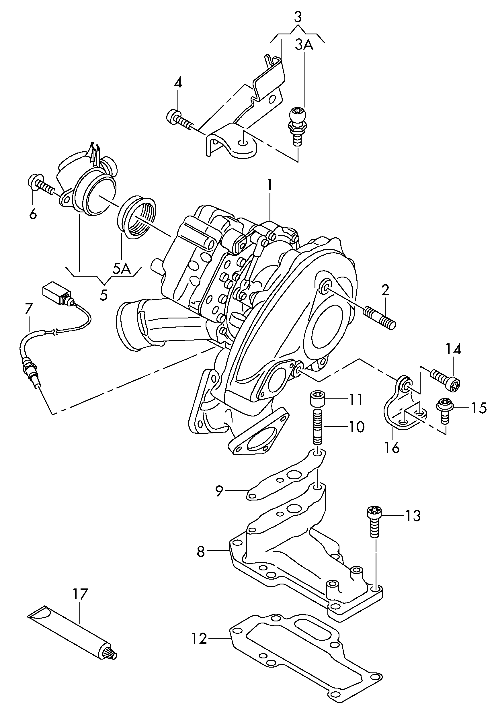 VW 059145874T - Картридж турбины, группа корпуса компрессора unicars.by