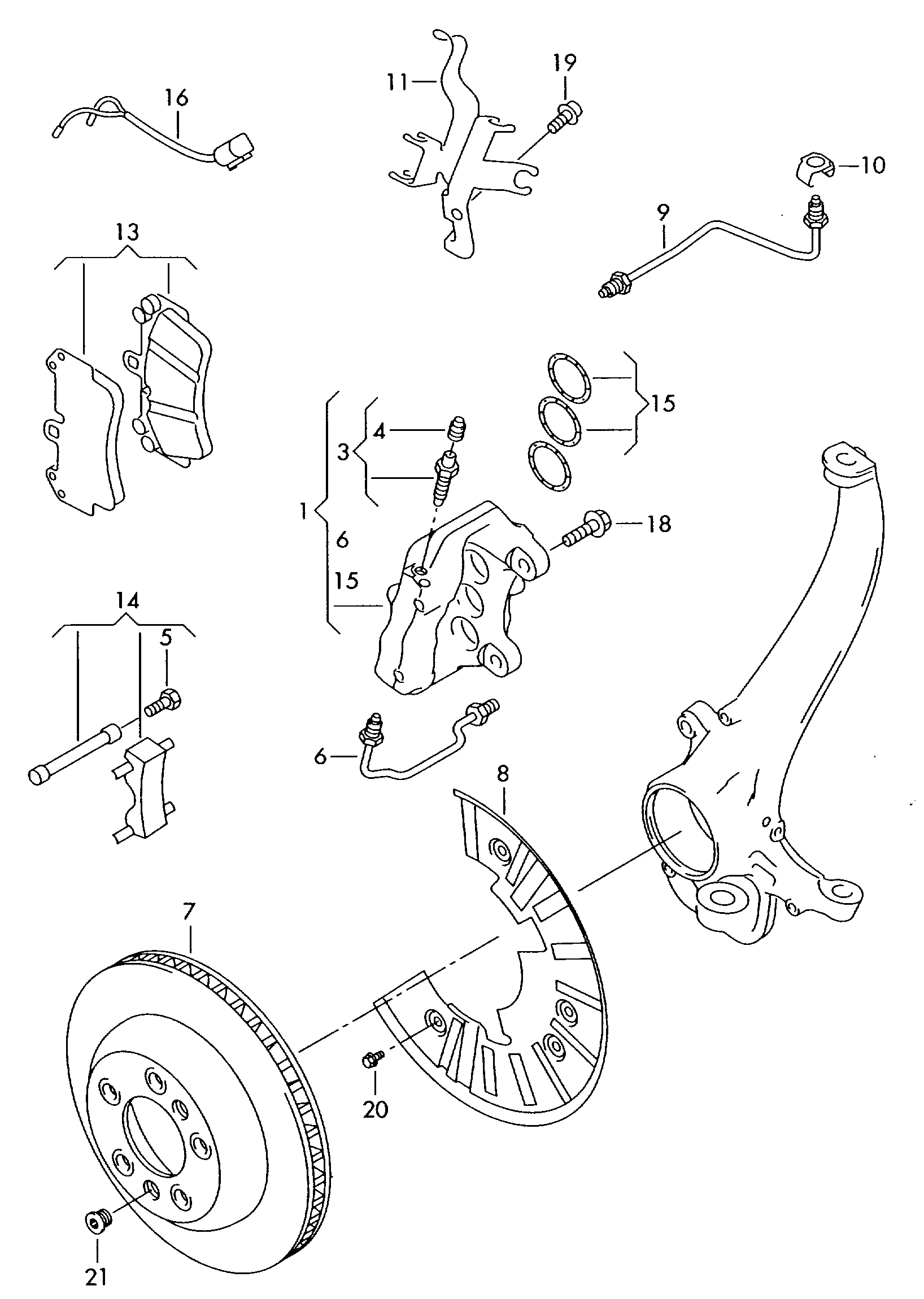 VW 7L0 698 151 Q - Тормозные колодки, дисковые, комплект unicars.by