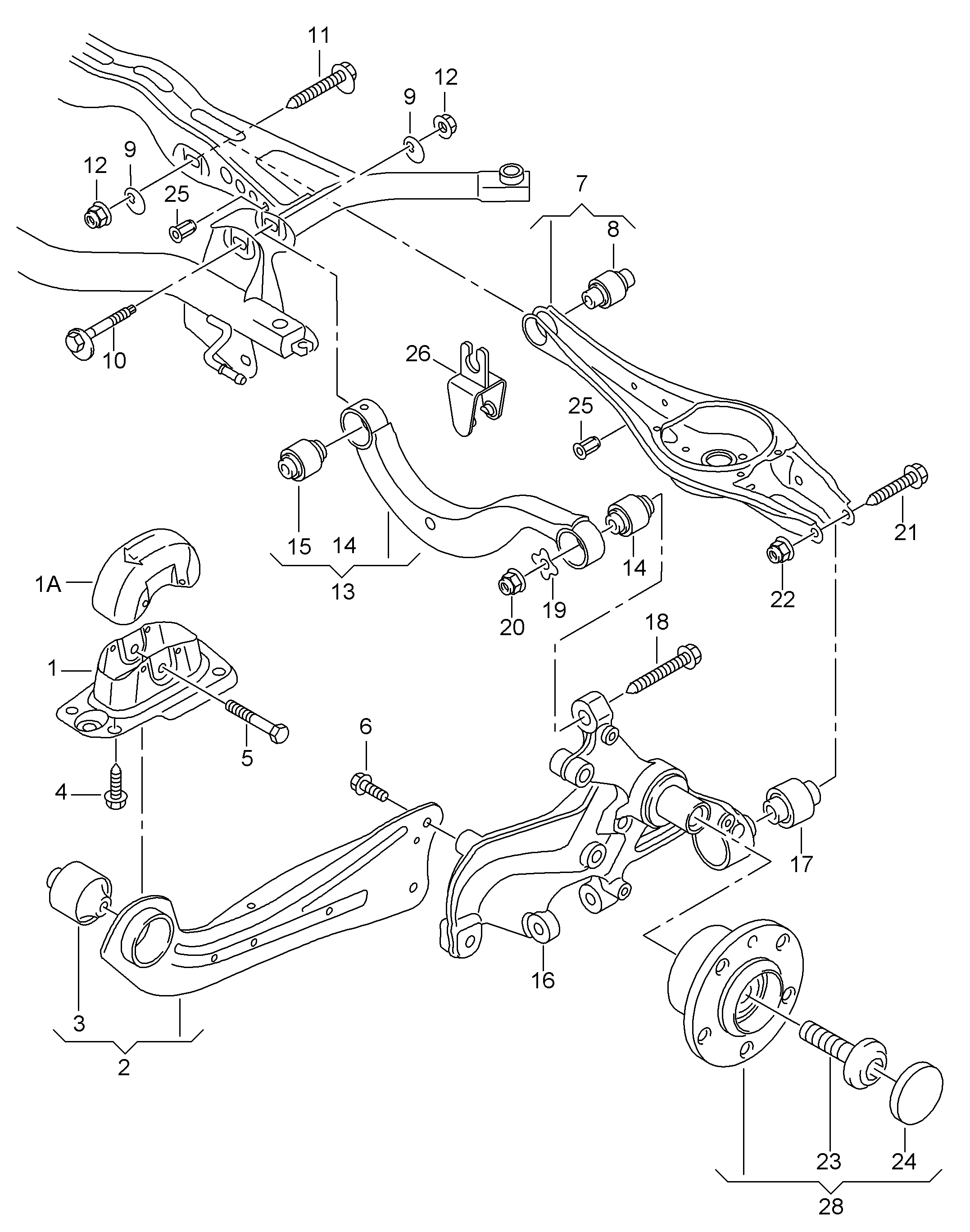 AUDI 5Q0 505 223 D - Рычаг подвески колеса unicars.by