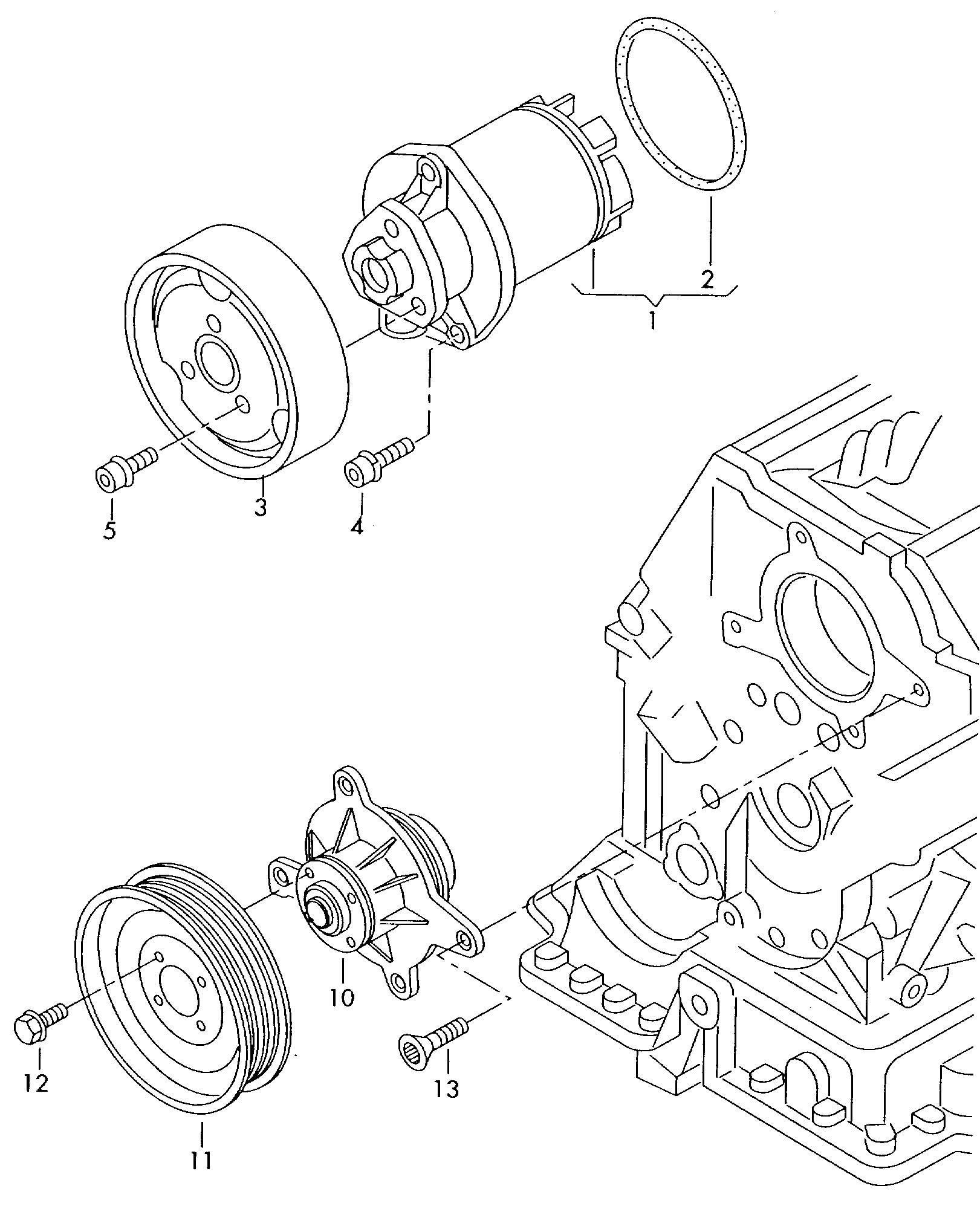 Skoda 066121011D - Водяной насос unicars.by