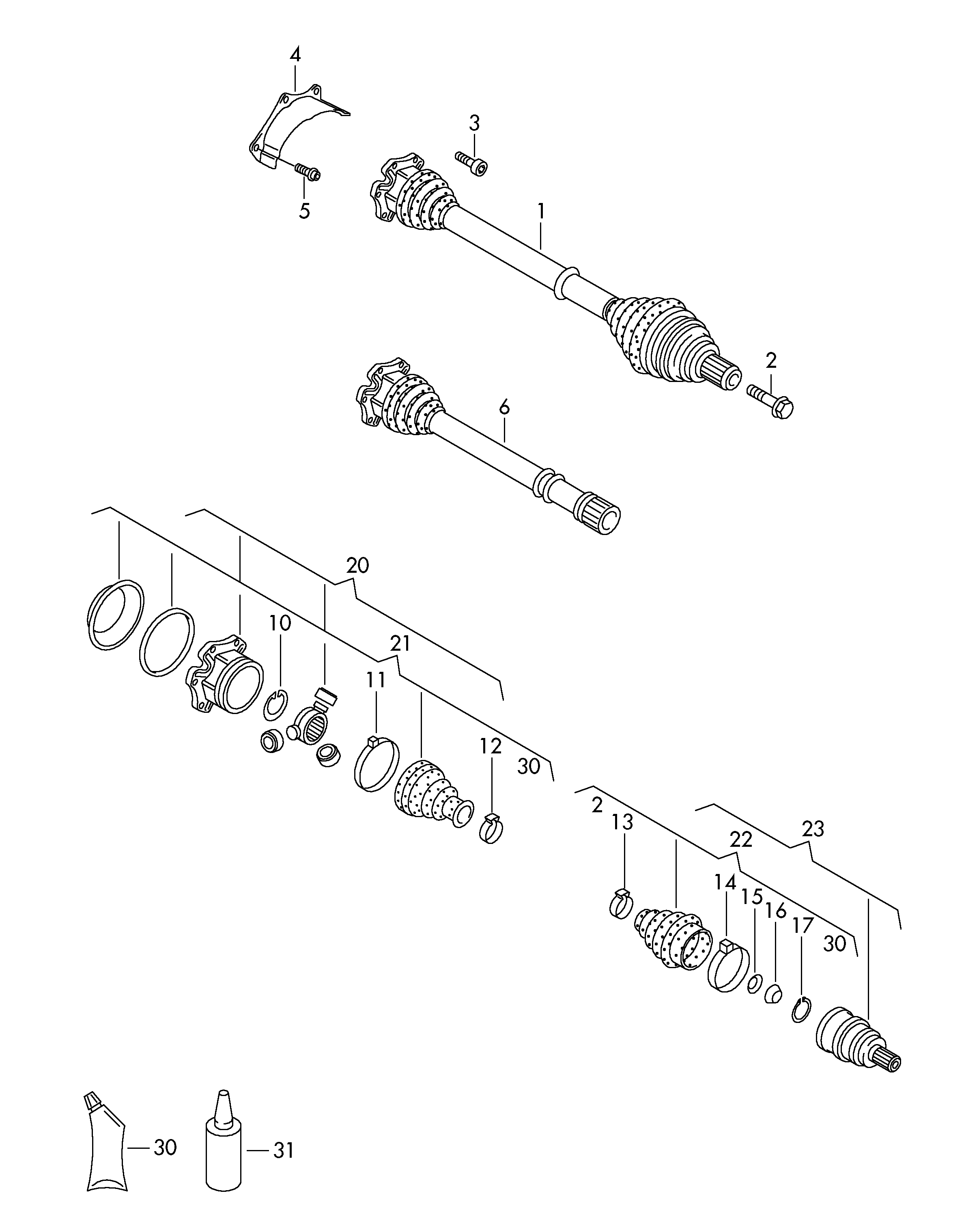 AUDI 4A0 498 203 C - Пыльник, приводной вал unicars.by