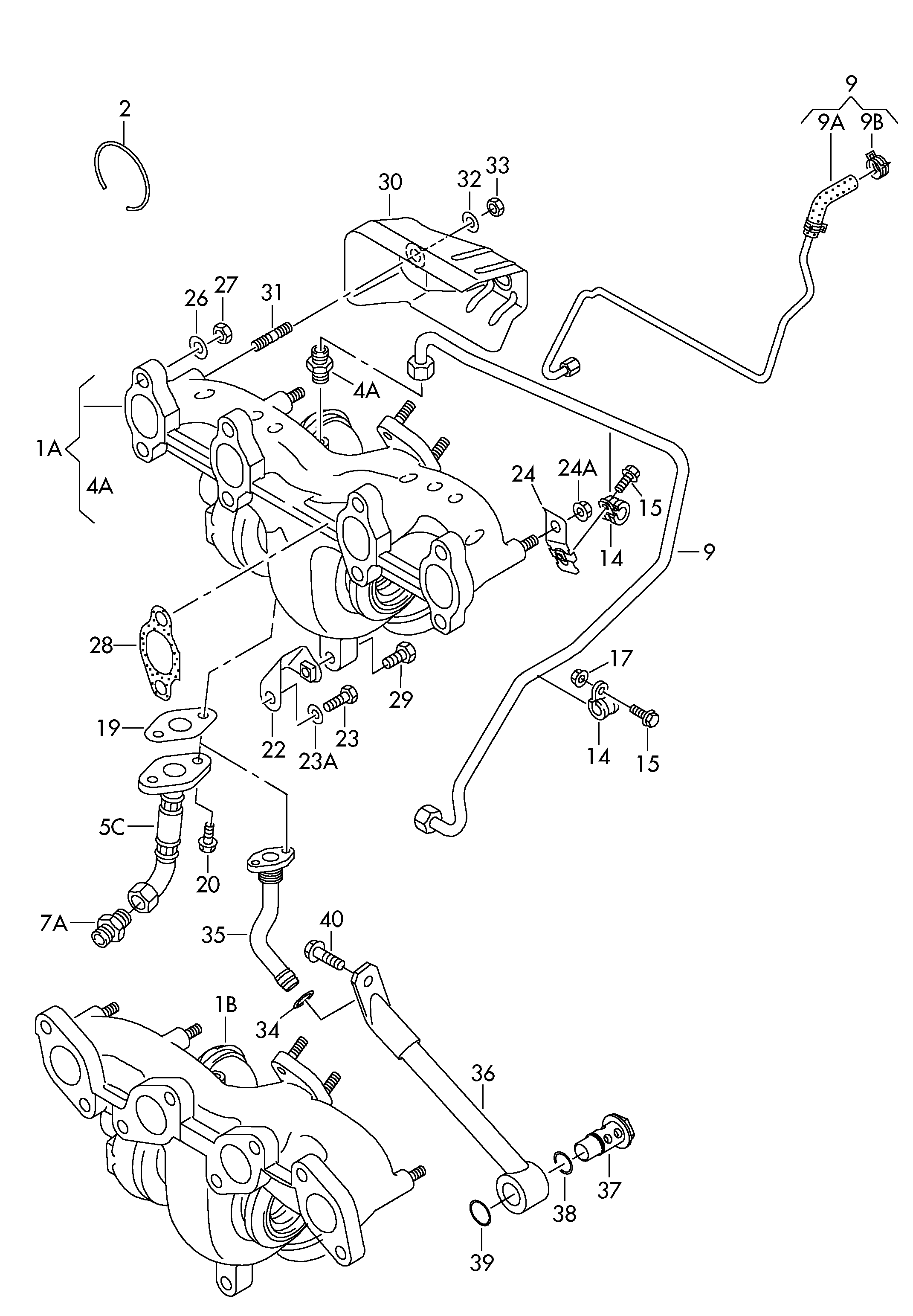 Skoda 038145771AG - Трубка, маслопровод компрессора unicars.by