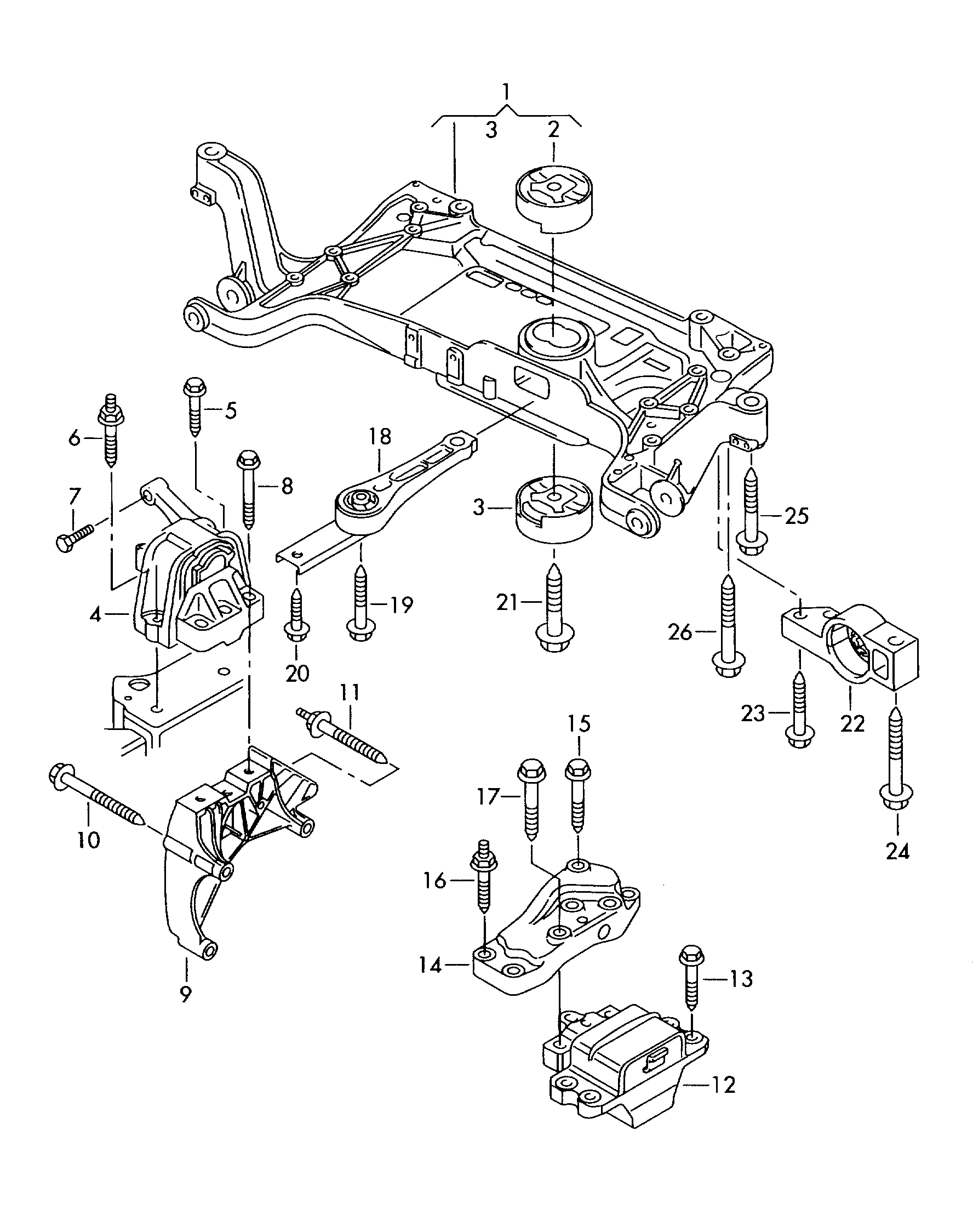 VAG 7N0 199 855 B - Подушка, опора, подвеска двигателя unicars.by