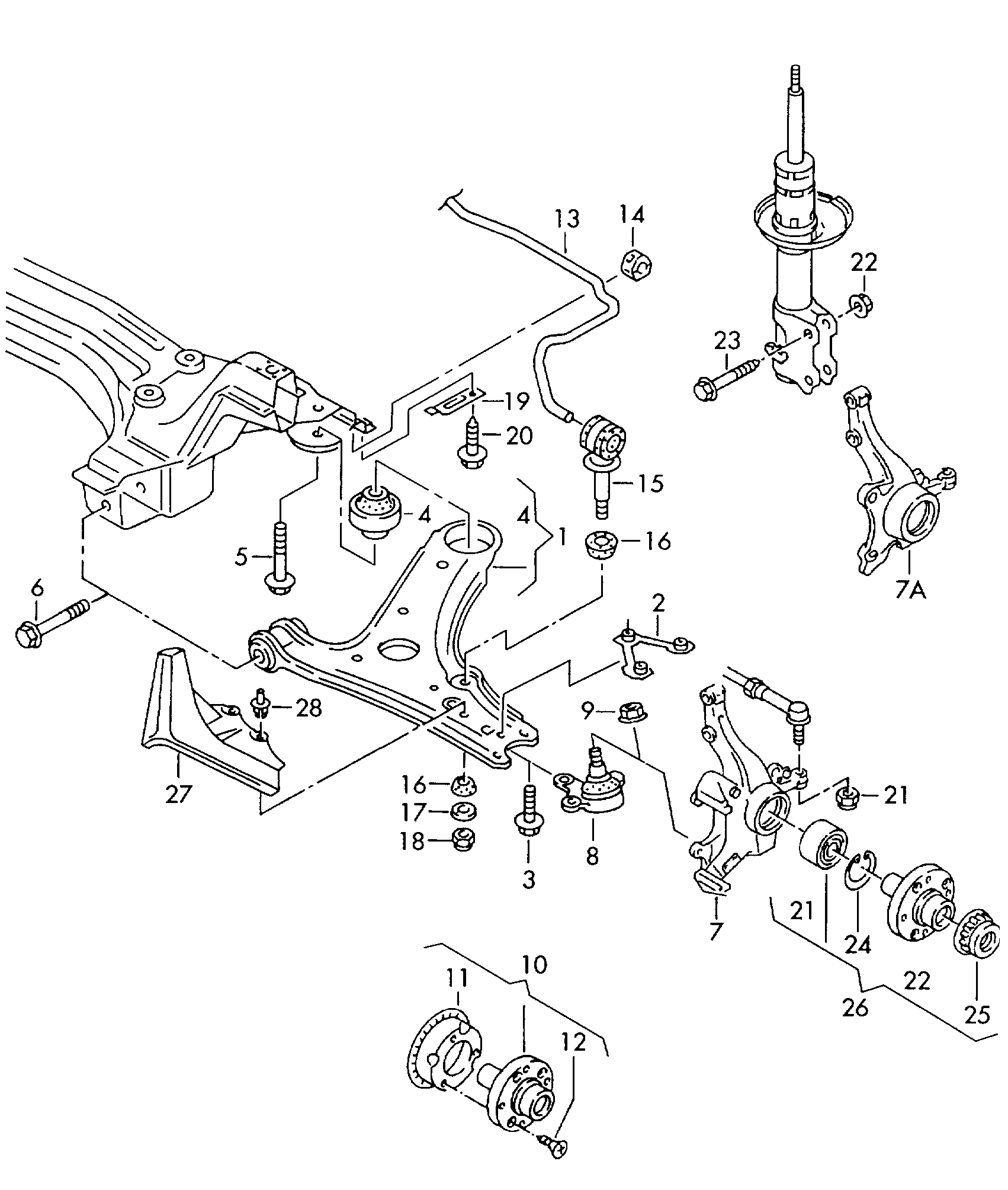 Skoda 6N0 411 315C - Тяга / стойка, стабилизатор unicars.by