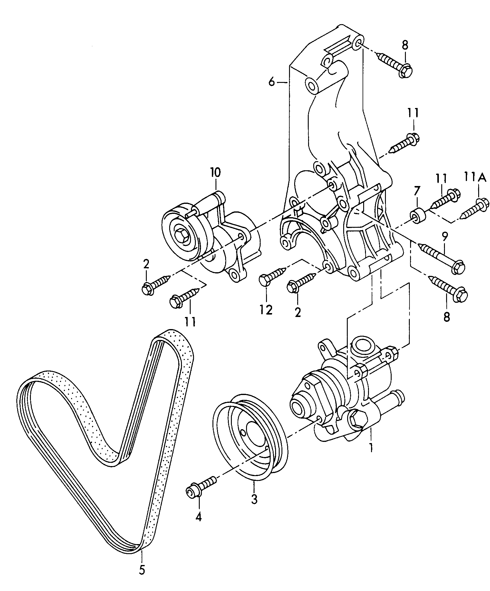 Skoda 6N0422154EX - Гидравлический насос, рулевое управление, ГУР unicars.by