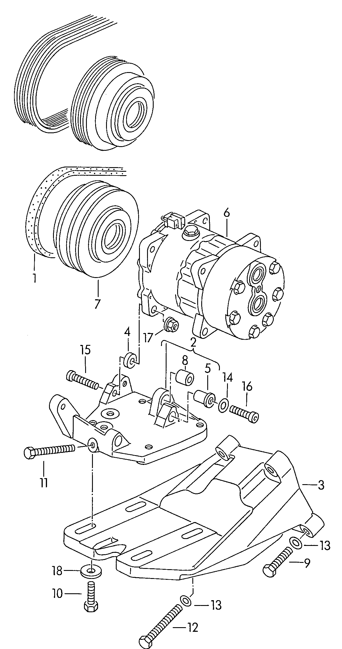 VW 023 260 849 - Клиновой ремень, поперечные рёбра unicars.by