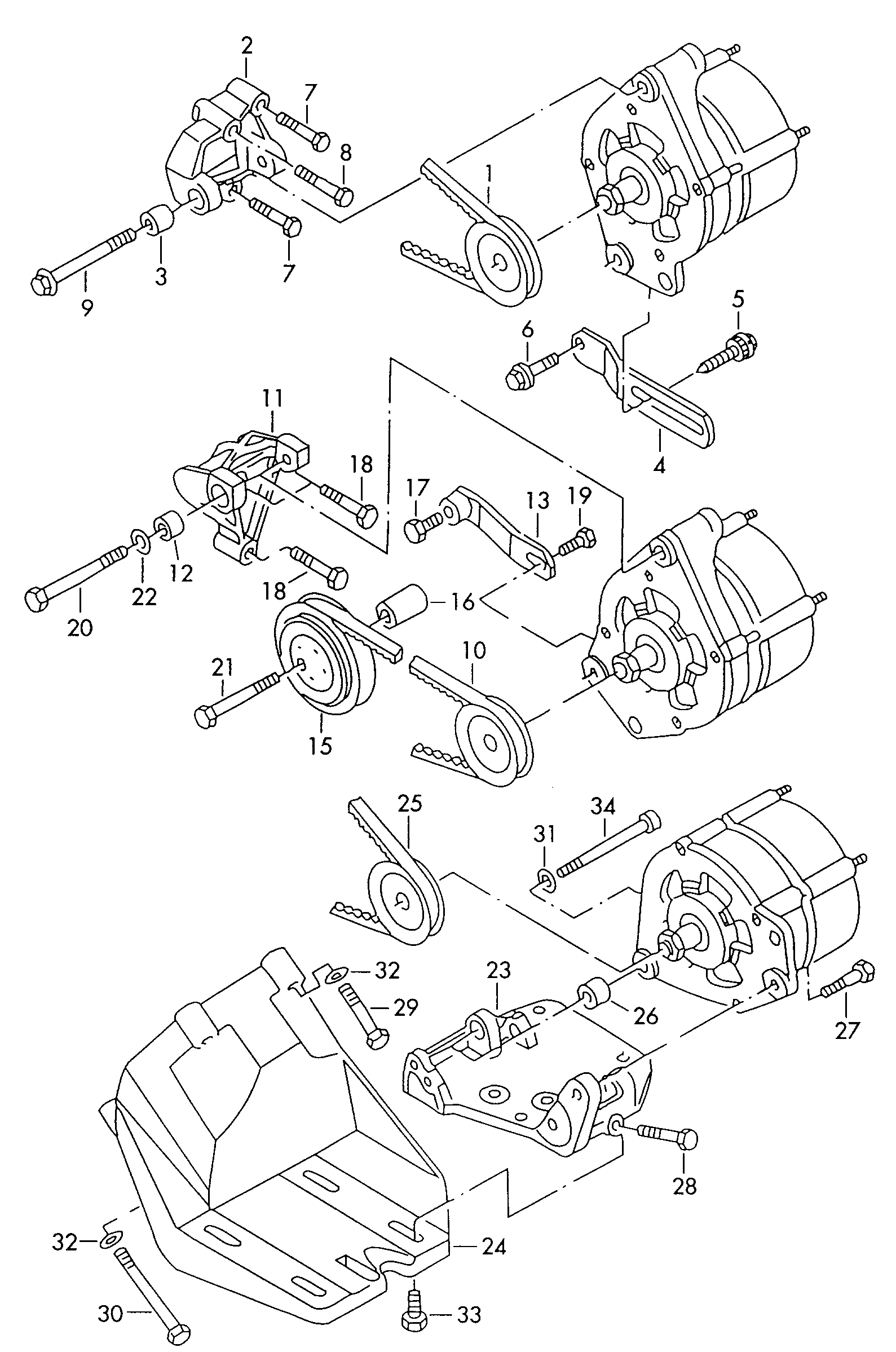 Seat 023 903 137 A - Клиновой ремень, поперечные рёбра unicars.by