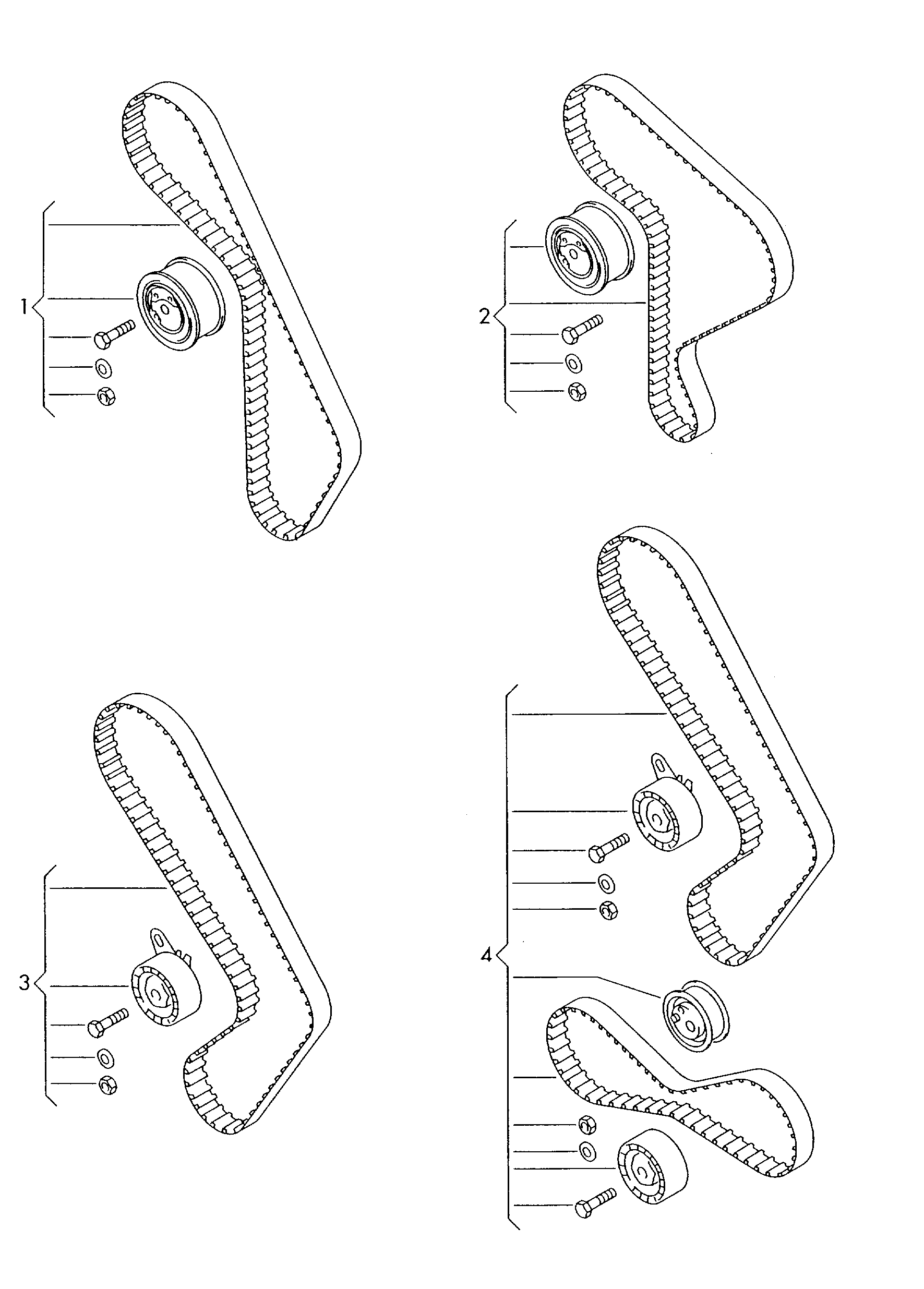 VW 074 198 119 L - Комплект зубчатого ремня ГРМ unicars.by