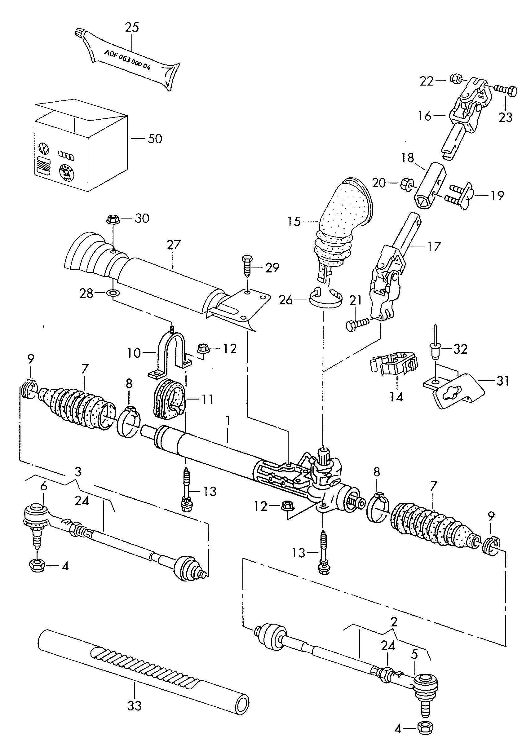 AUDI 1H1422061AX - Steering gear unicars.by