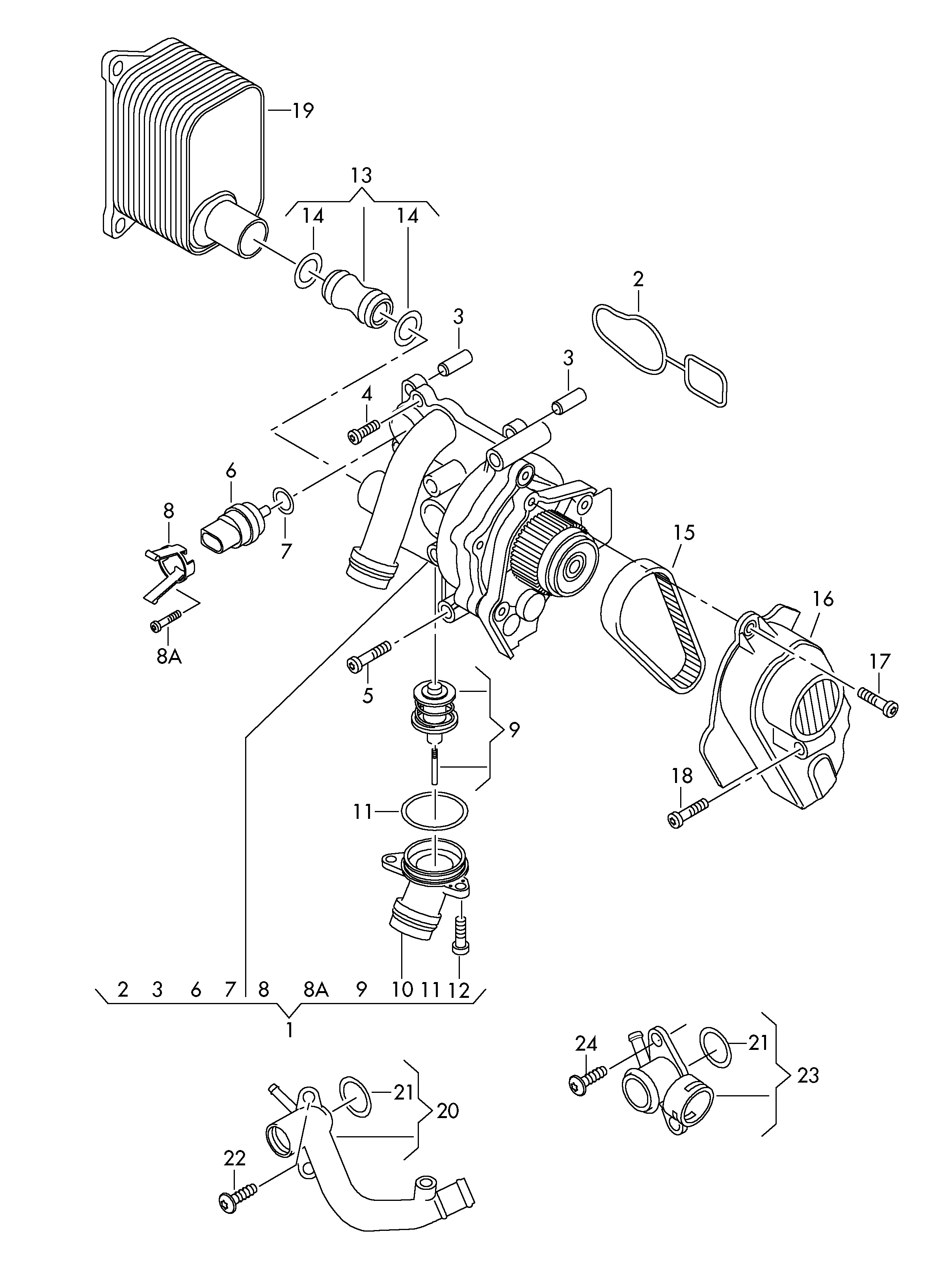 AUDI 06H 121 026 CQ - Водяной насос unicars.by