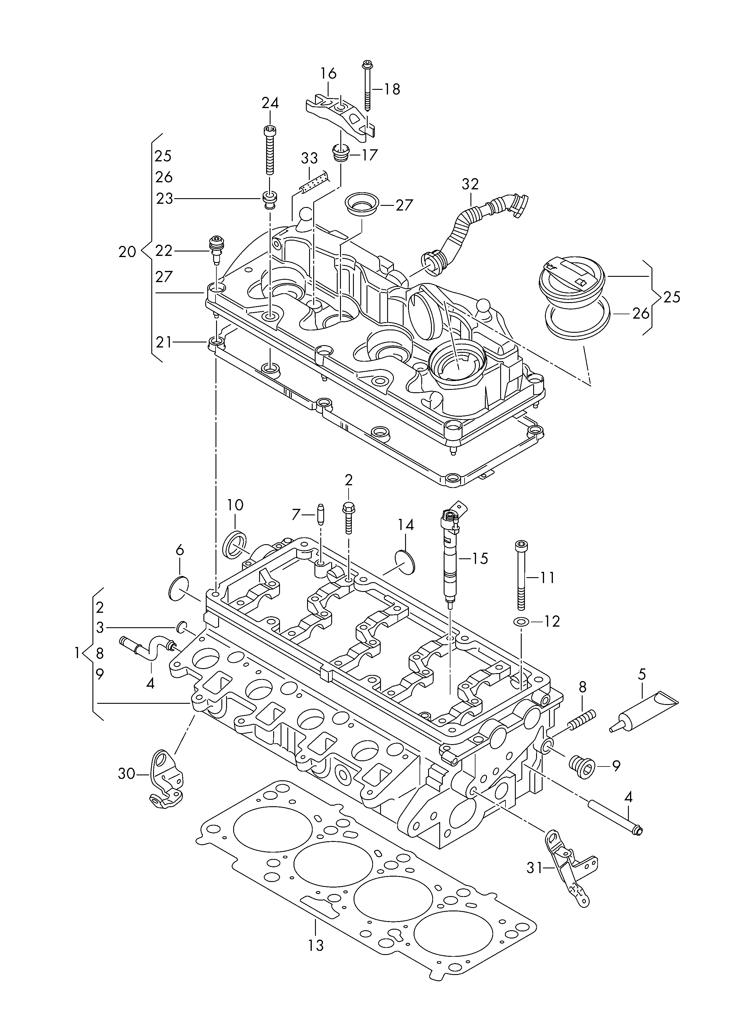 VAG 03L103351P - Головка цилиндра unicars.by