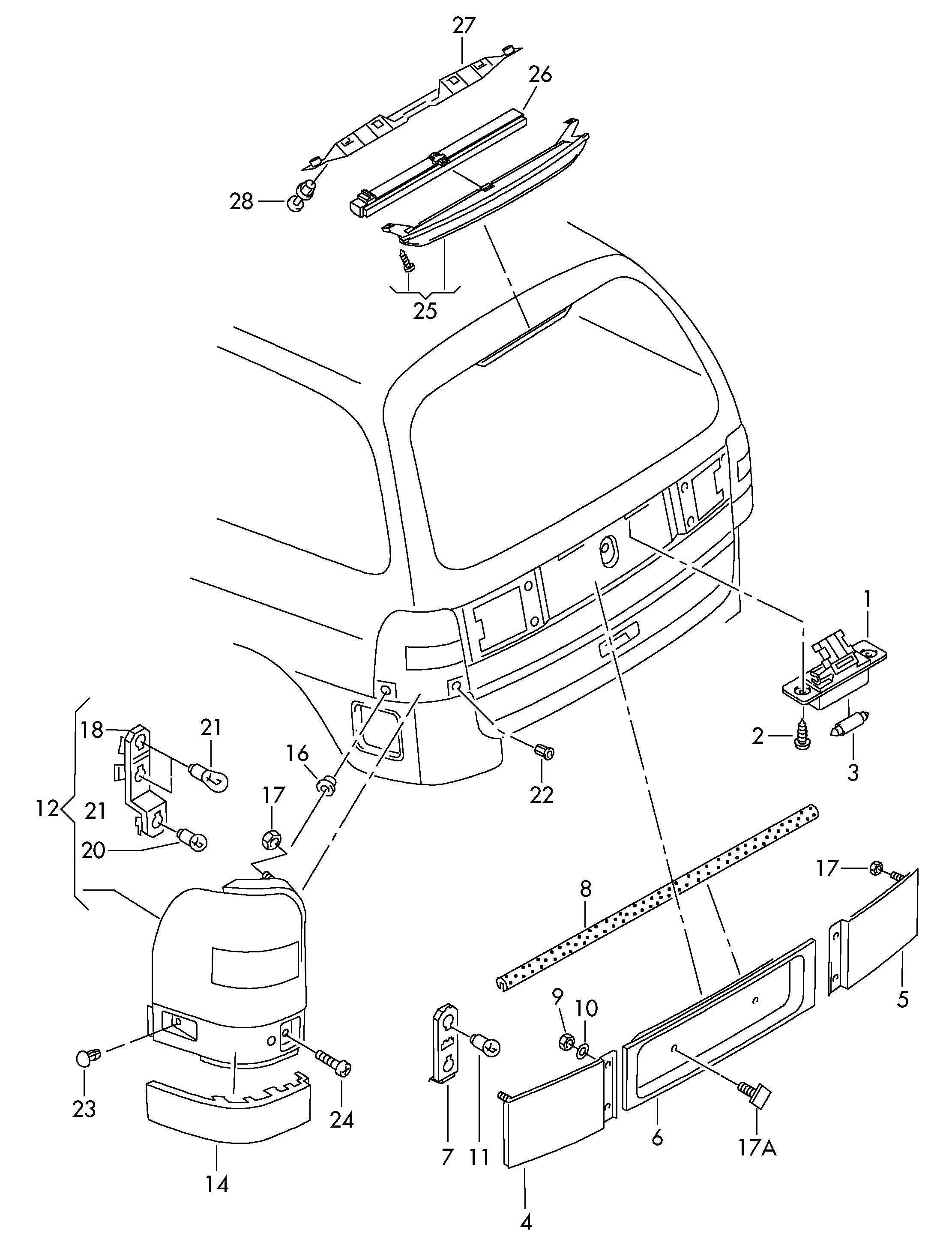 Seat N   017 718 5 - Лампа накаливания, задний габаритный фонарь unicars.by