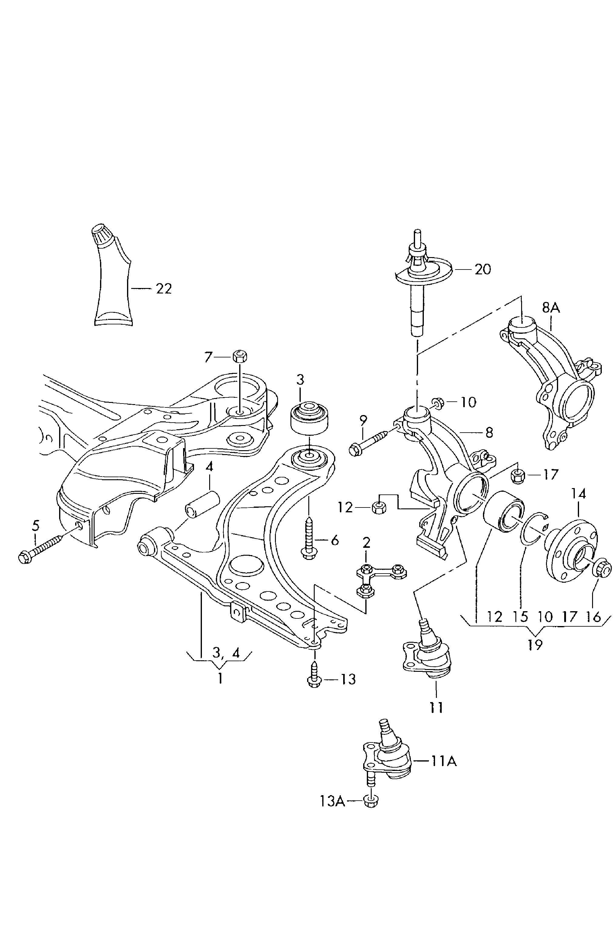 Seat 1K0 407 365 C - Шаровая опора, несущий / направляющий шарнир unicars.by