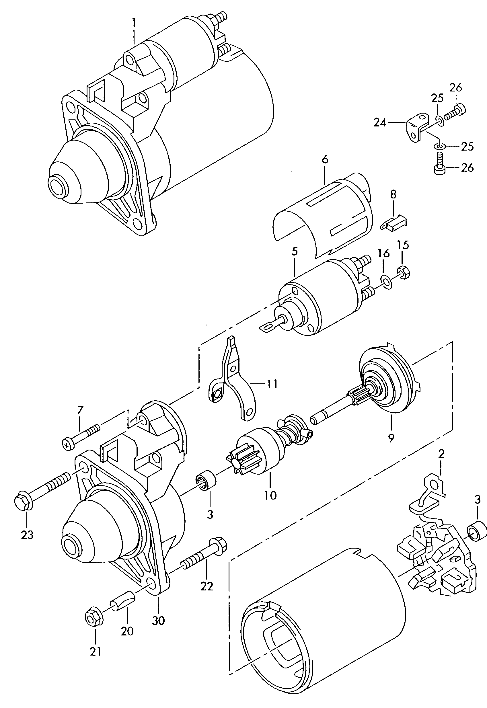 VAG 07C 911 209 - Кронштейн, угольная щетка unicars.by