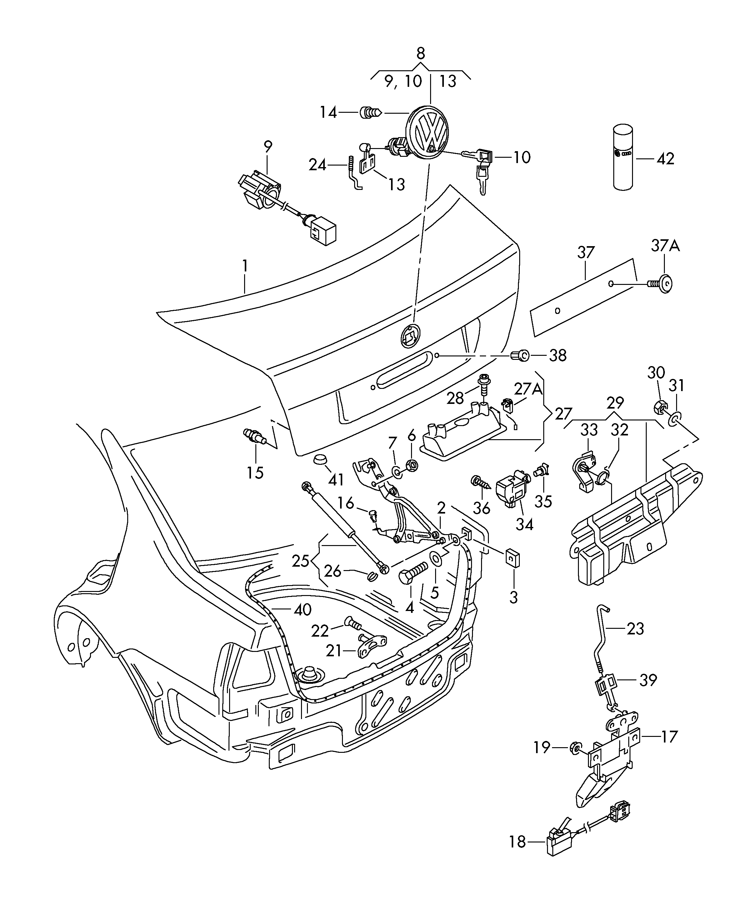 VAG 1J5 962 104B - Ручка задней двери unicars.by