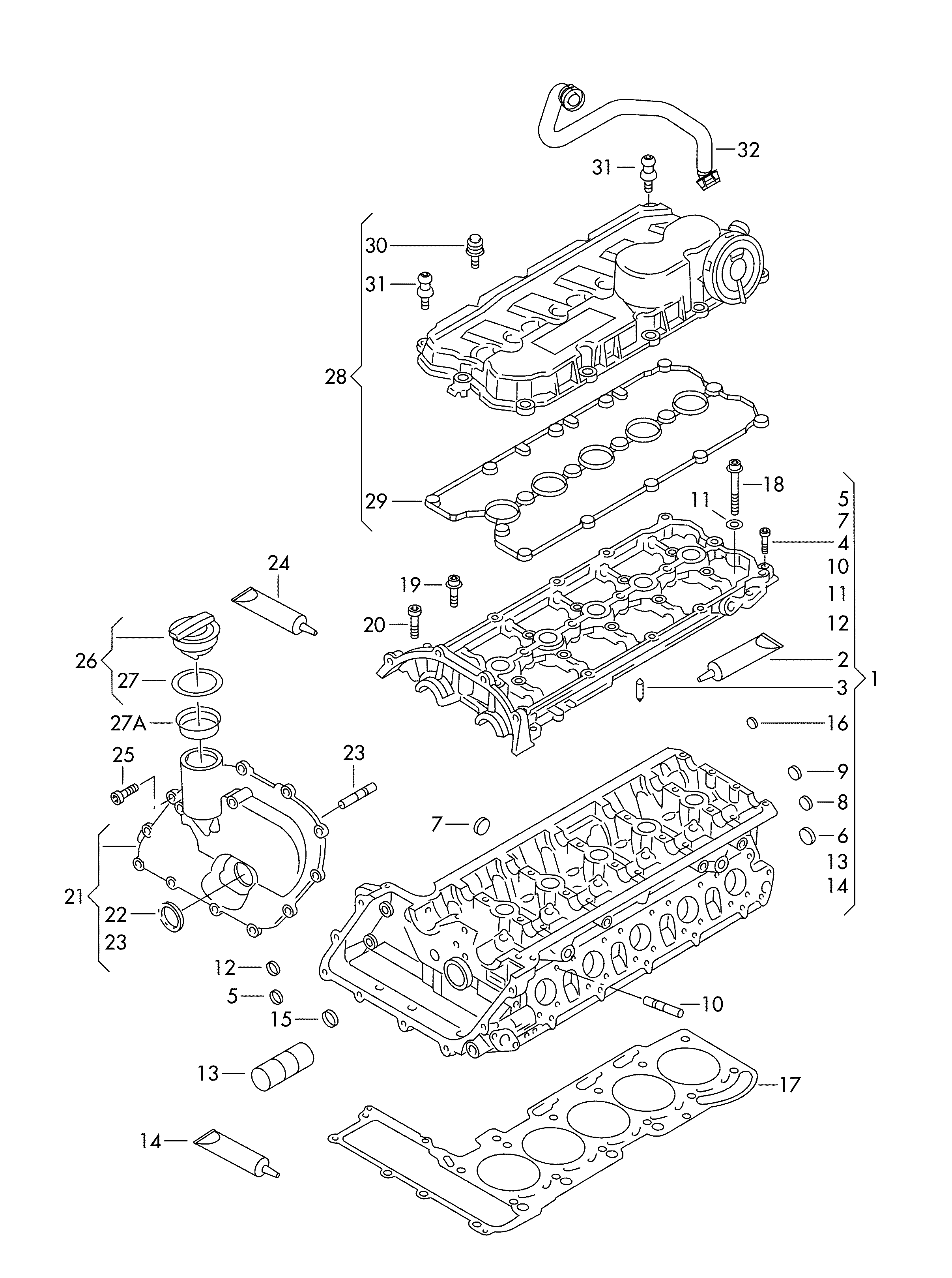 VAG 026 103 485 L - Крышка, заливная горловина unicars.by