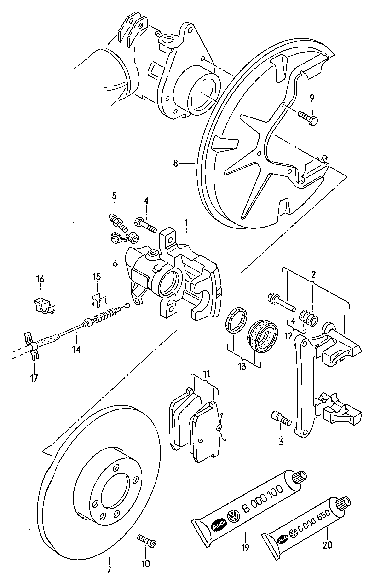 Seat 1H0 615 423 - Тормозной суппорт unicars.by