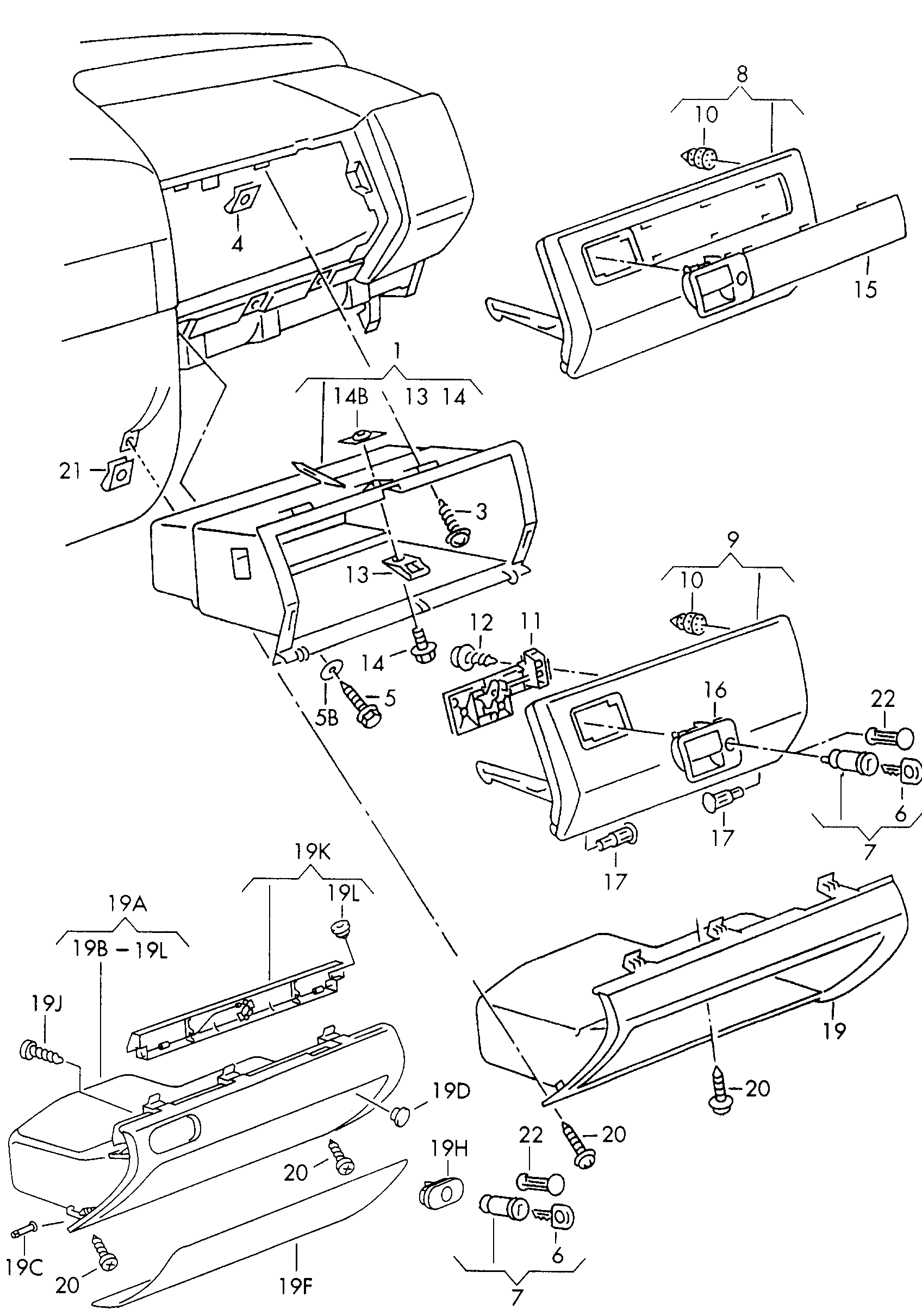 VAG 1H6 857 147 - Замок вещевого ящика unicars.by