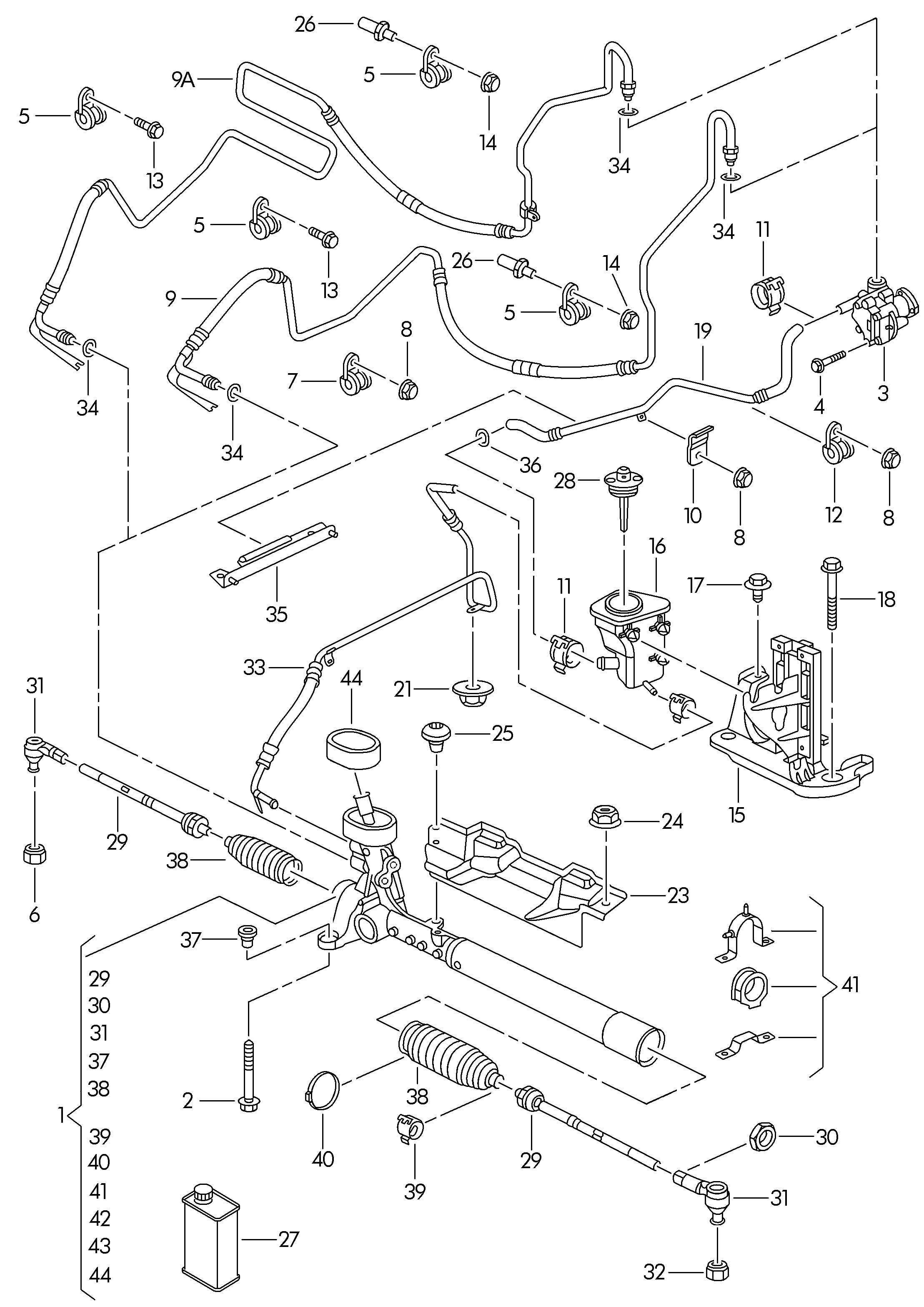 VW 1K0 423 811 K - Наконечник рулевой тяги, шарнир unicars.by