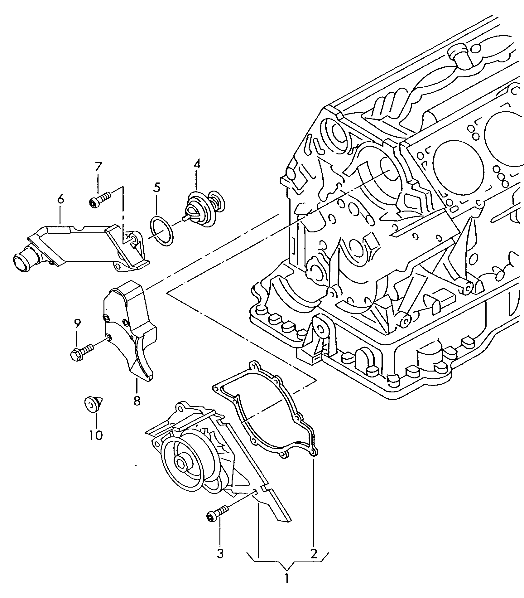 VW 077 121 113 D - Термостат охлаждающей жидкости / корпус unicars.by