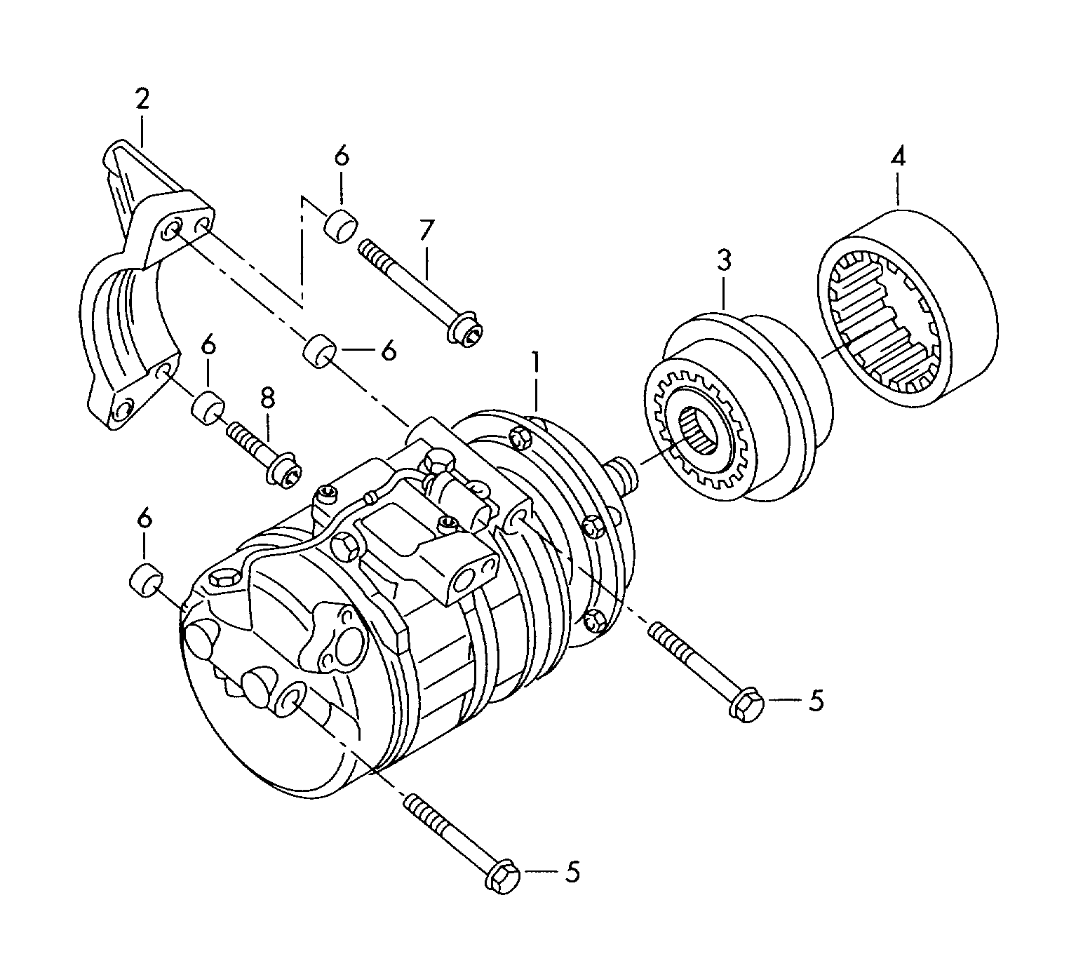 VW 7H0820805J - Компрессор кондиционера unicars.by