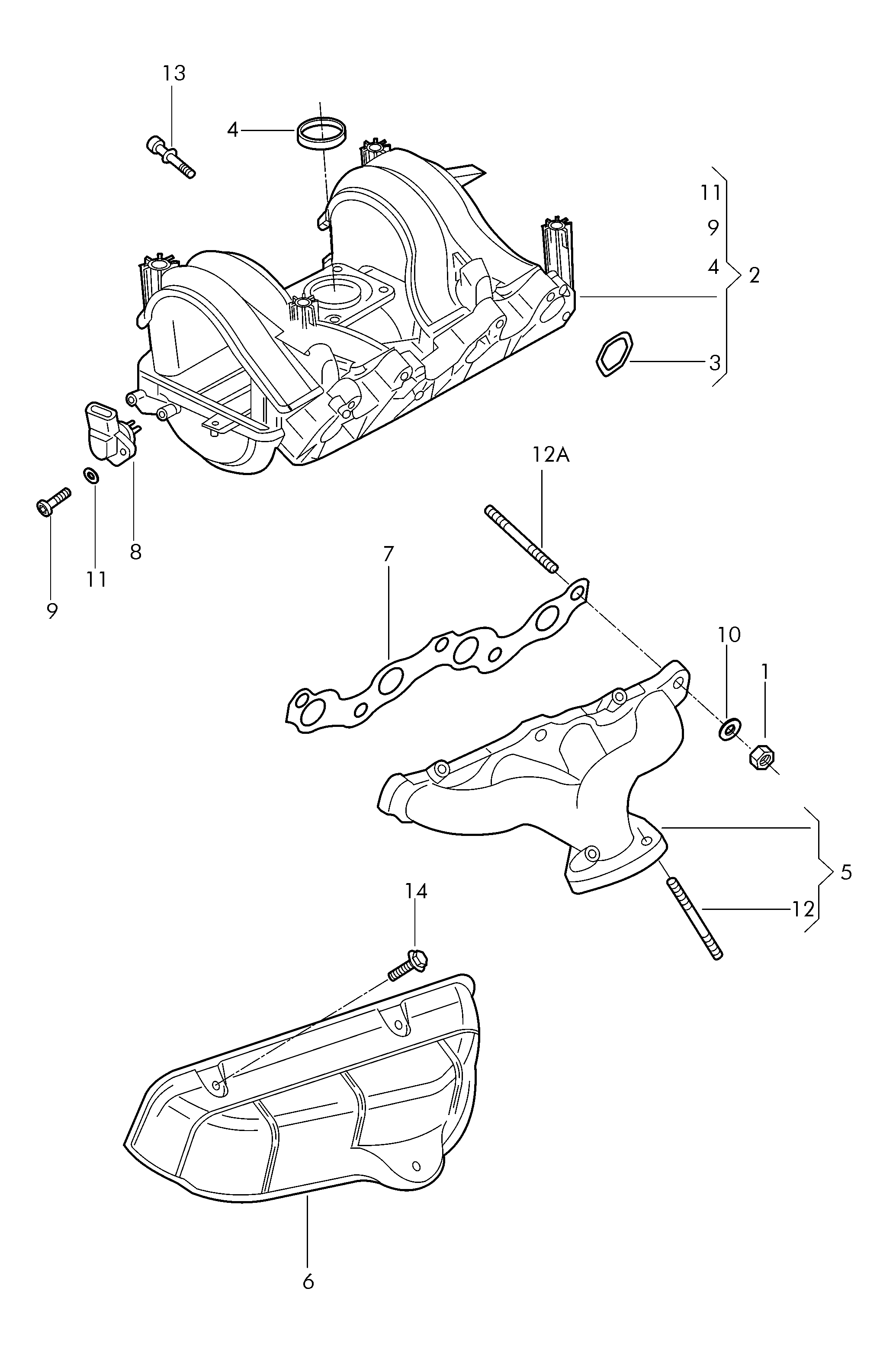 Seat 030 253 039K - Прокладка, выпускной коллектор unicars.by