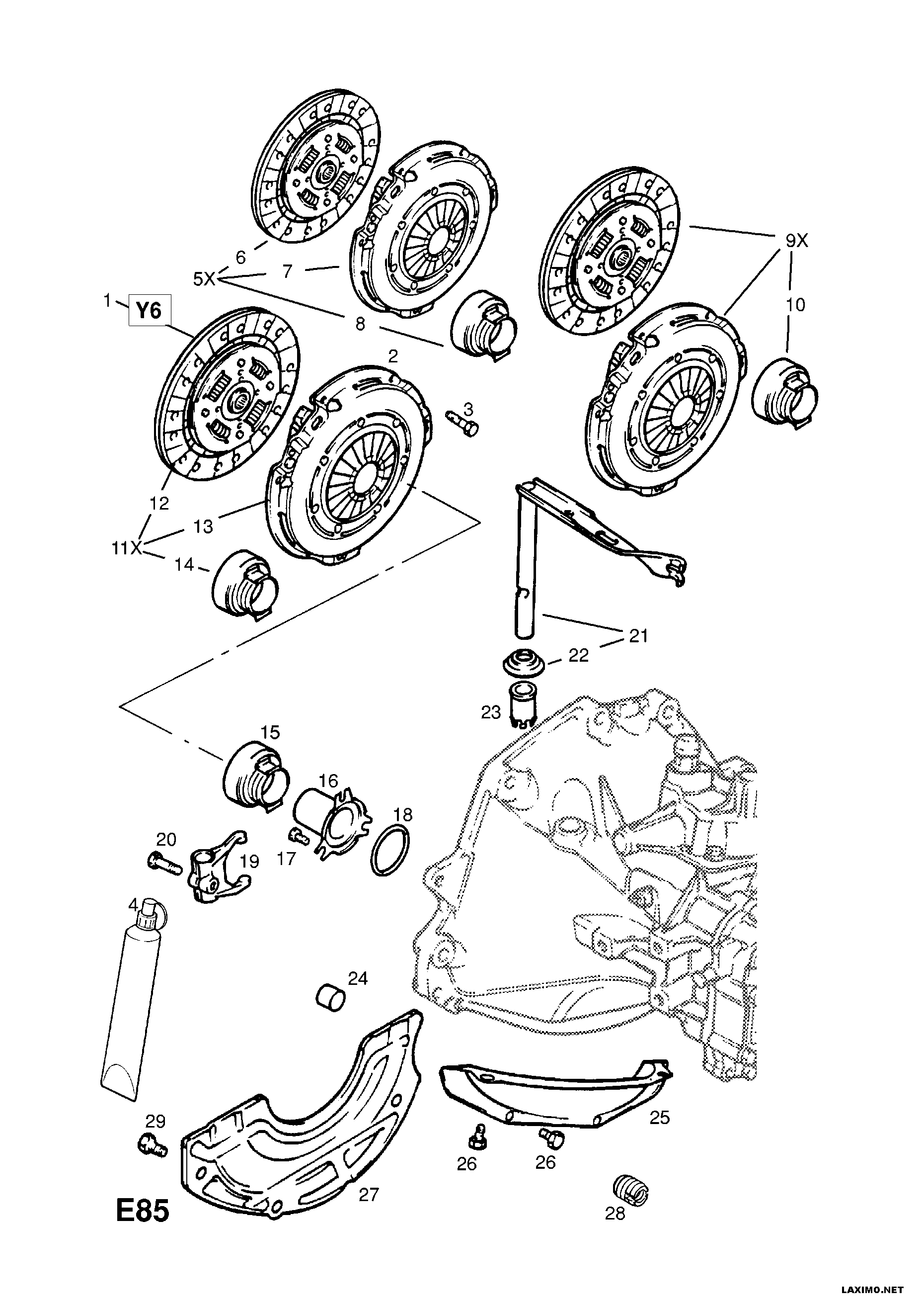 Opel 6 66 007 - Нажимной диск сцепления unicars.by